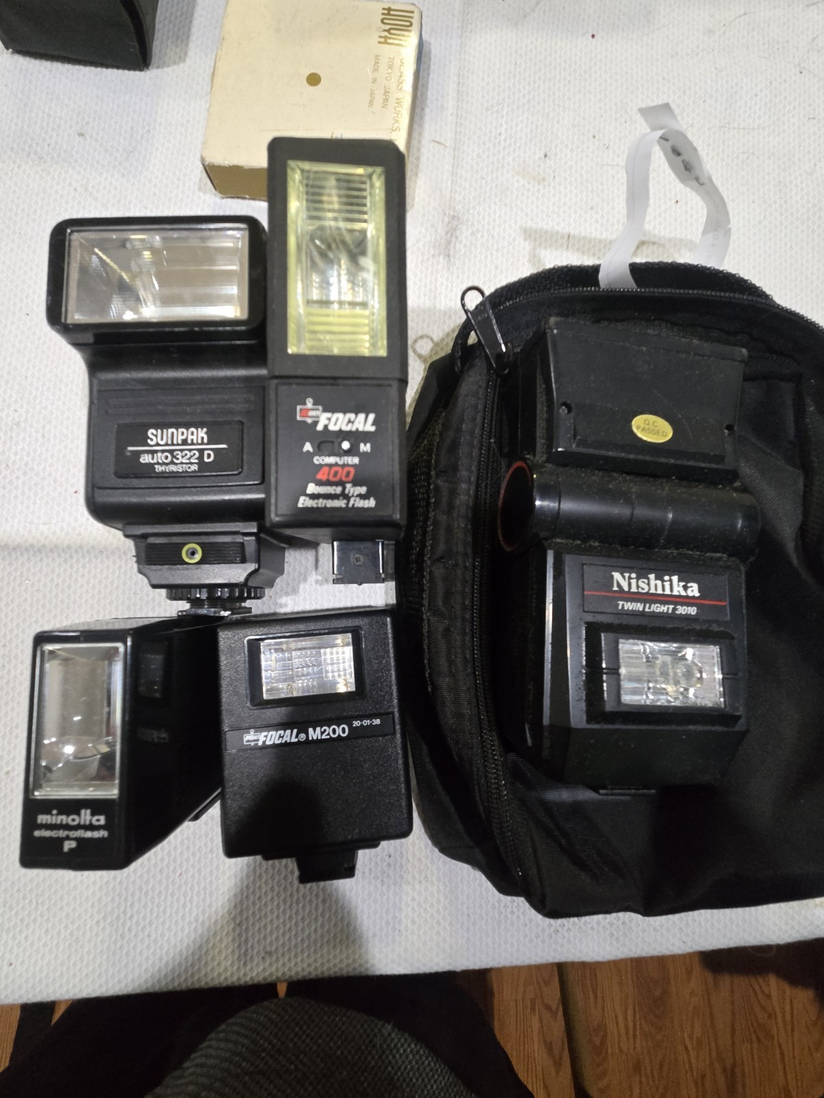 Huge Vintage Camera Accessory Lot Flashes Film Meters Filters Tripods Manuals