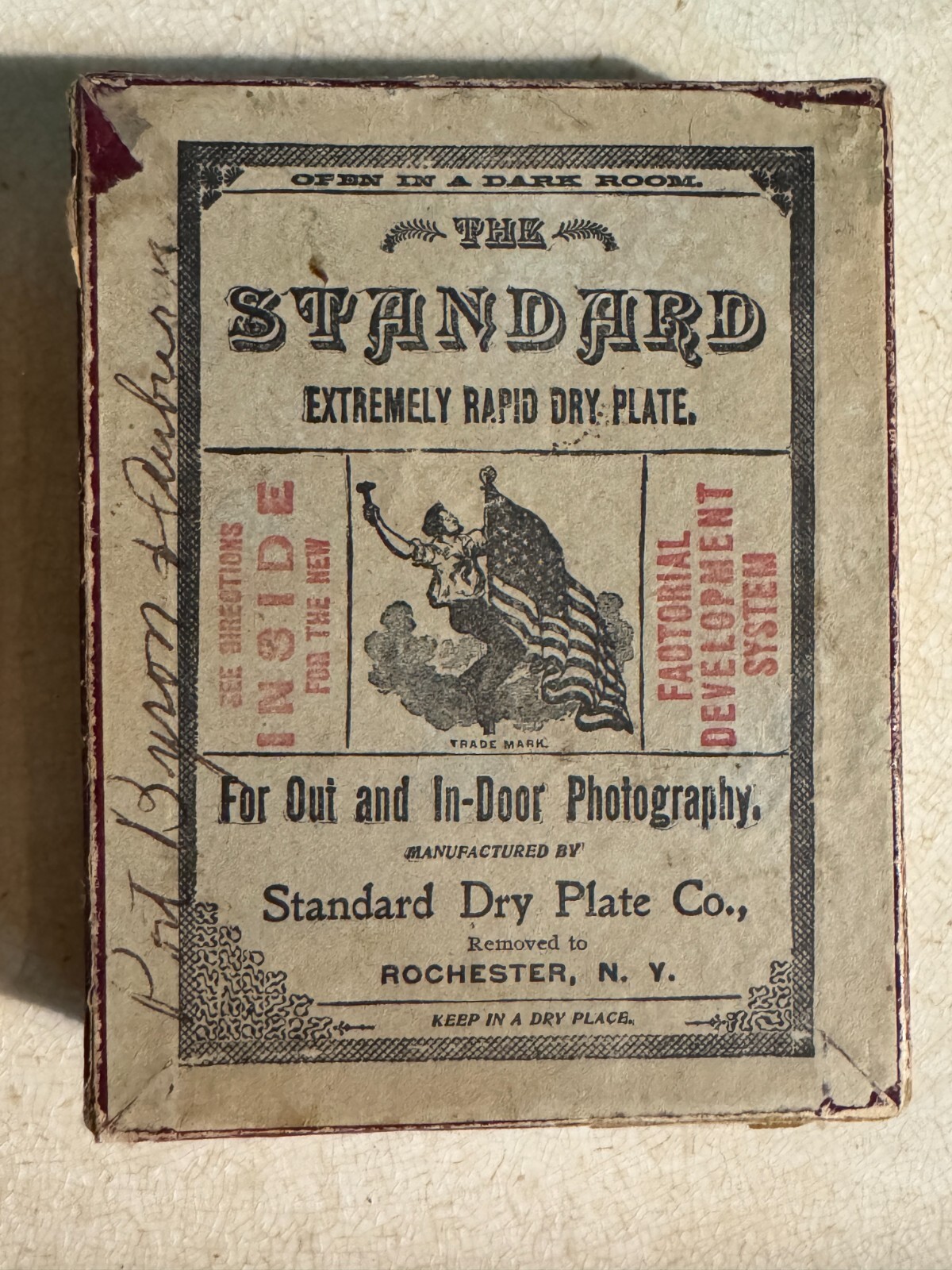 Glass Dry Plate in Original Boxes Stanley & Standard Rochester