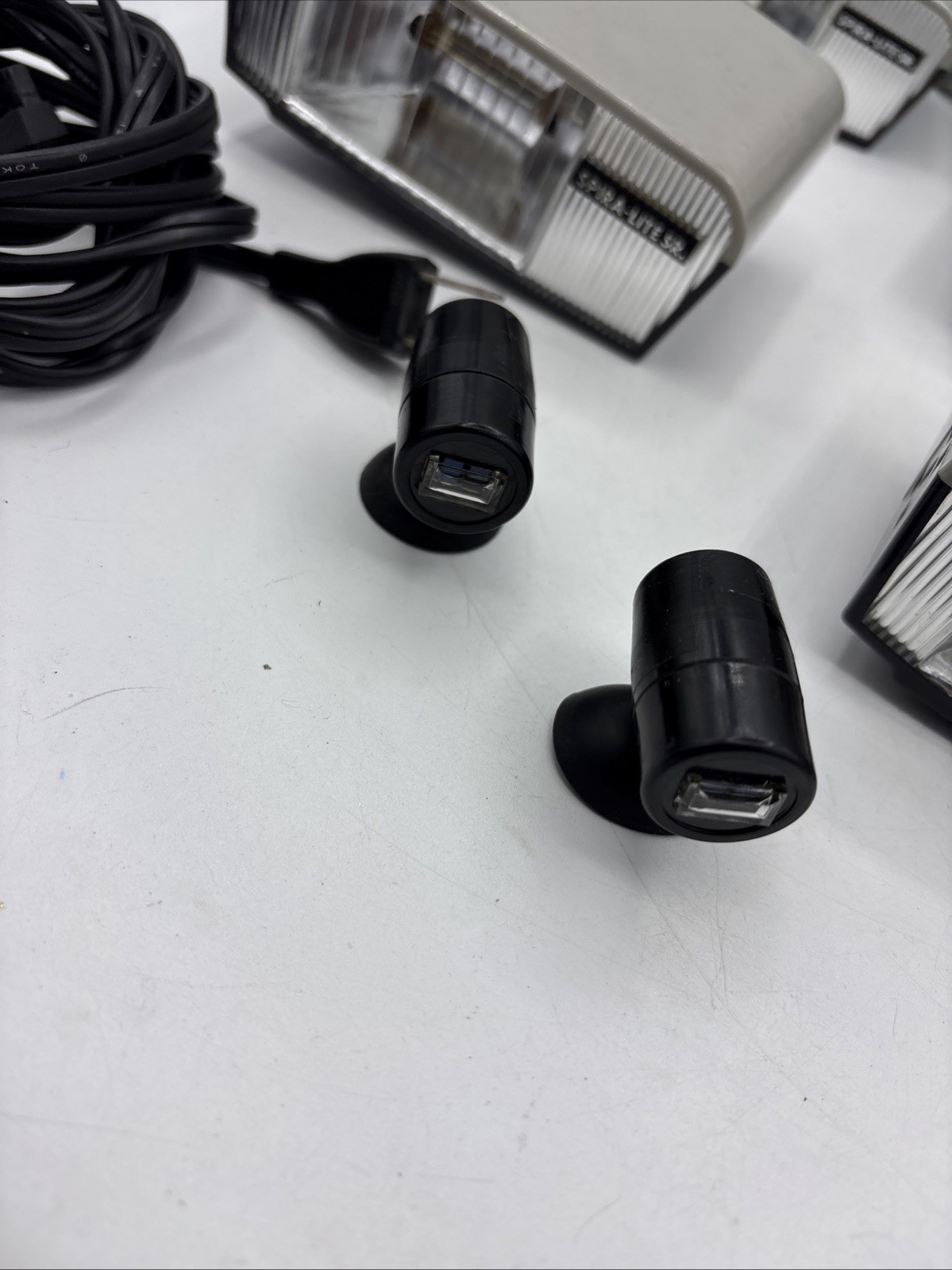 5 Vintage Spira-Lite SR Japan Photography Flash. WORKING
