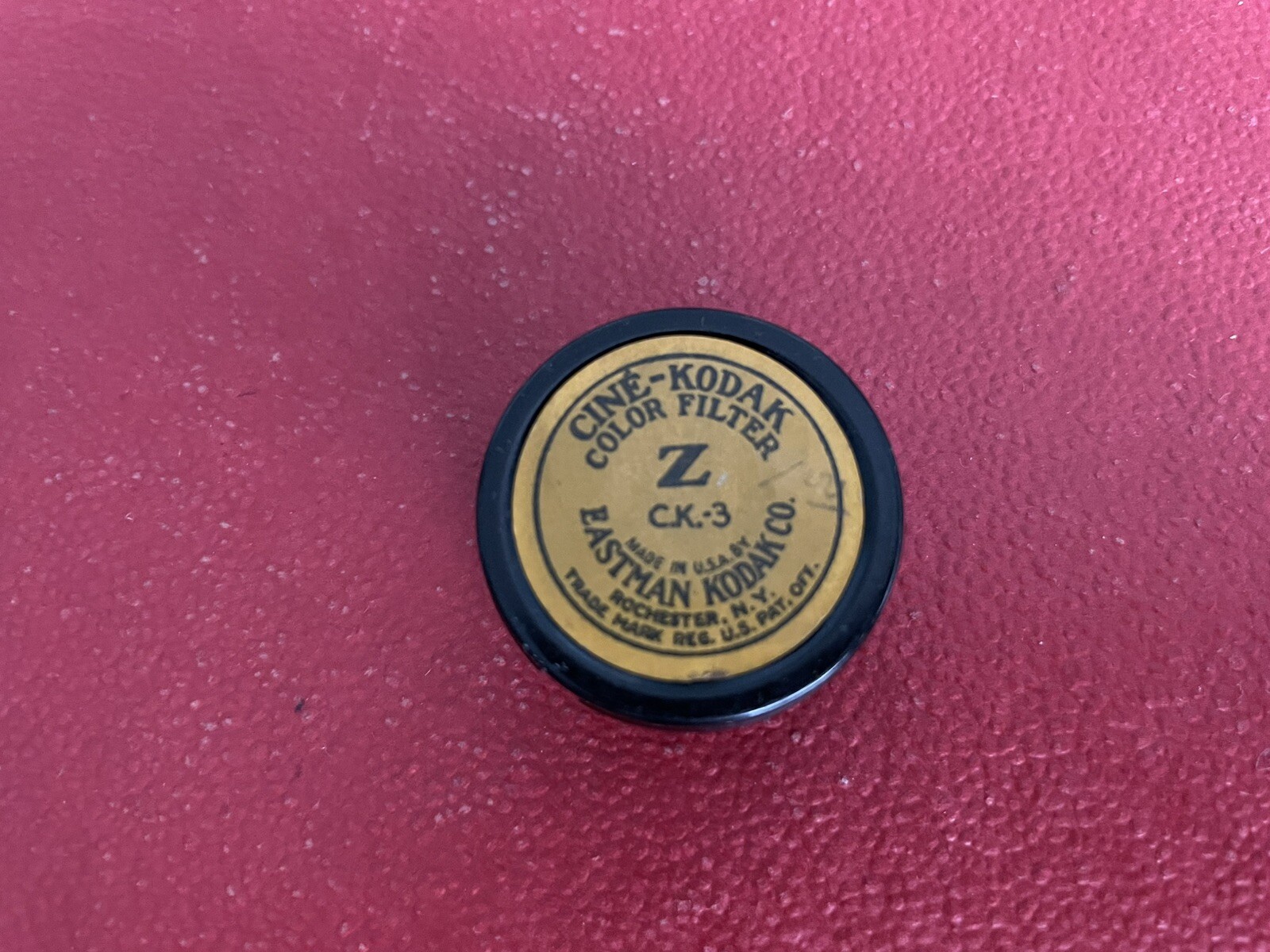 Vintage EASTMAN KODAK CO Cine-Kodak Color Filter Z C.K.-3 w/ Tin