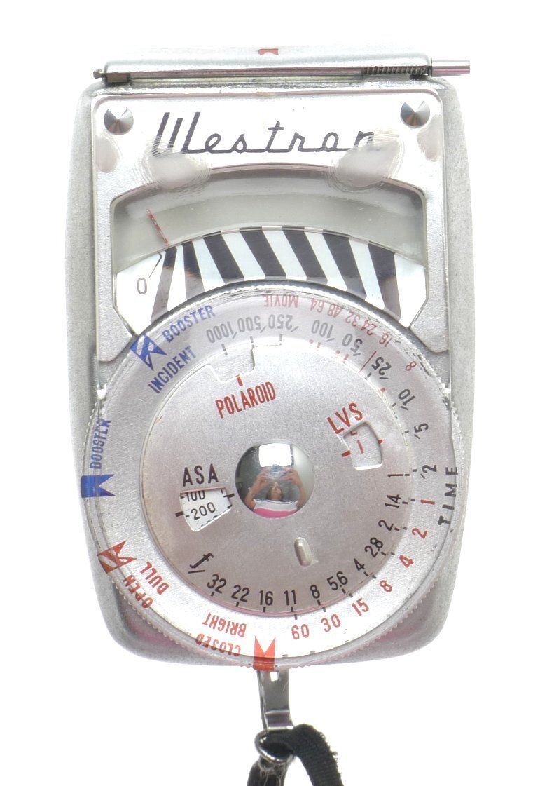Westran light exposure meter model a-1 for polaroid original pouch box vintage