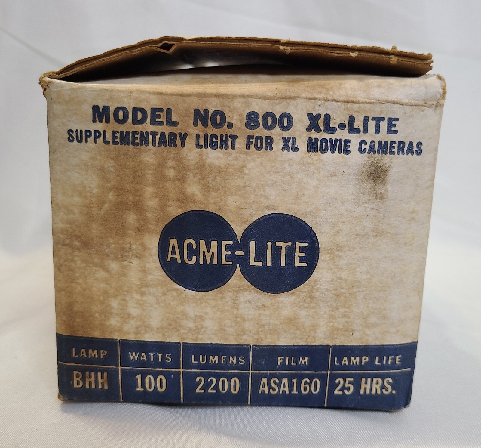 Vintage Acme-Lite Model No. 800 XL-Lite Camera Movie Light