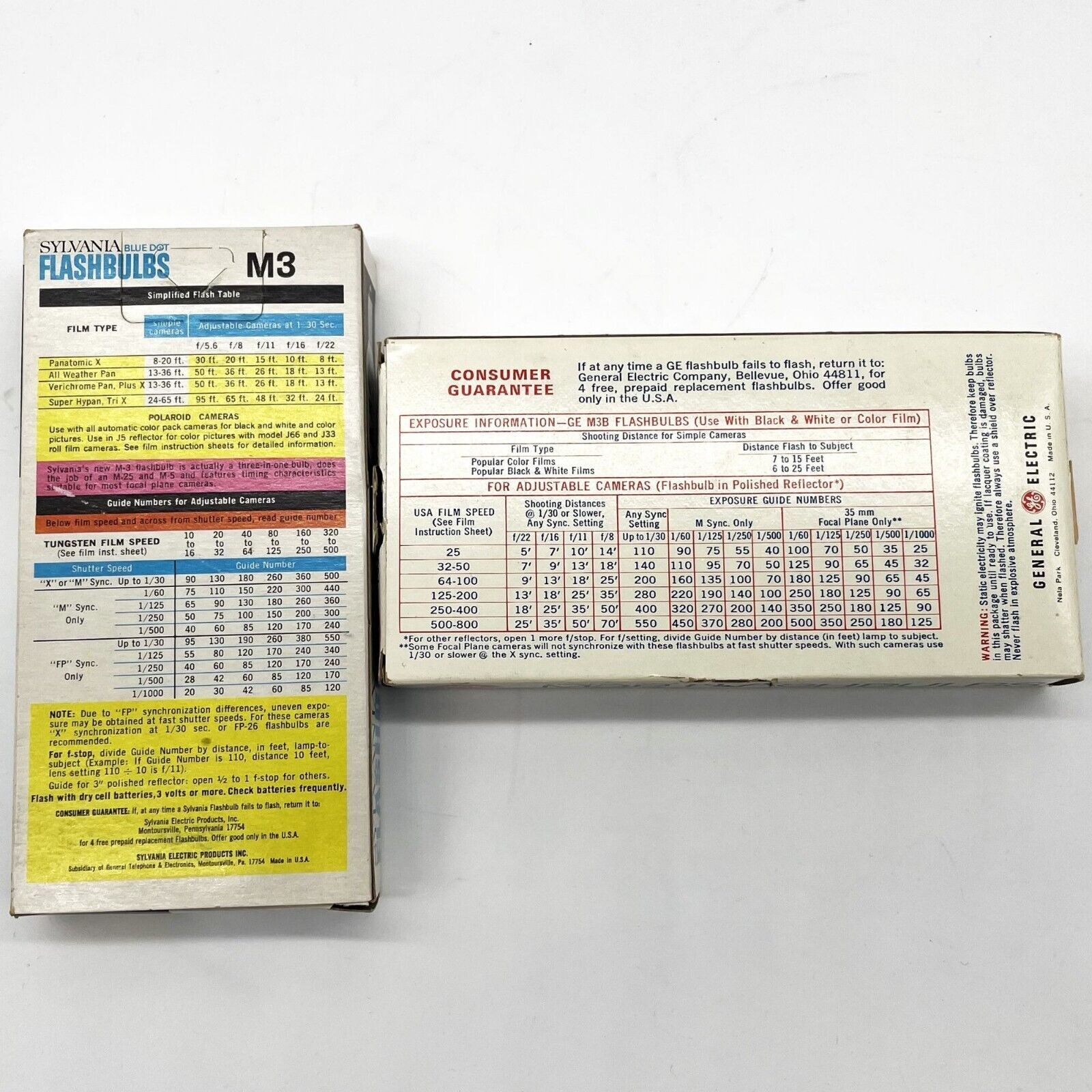 Vtg GE M3B Power Mite Camera Flash Bulbs-12-Sylvania Blue Dot M3 Flashbulbs-7