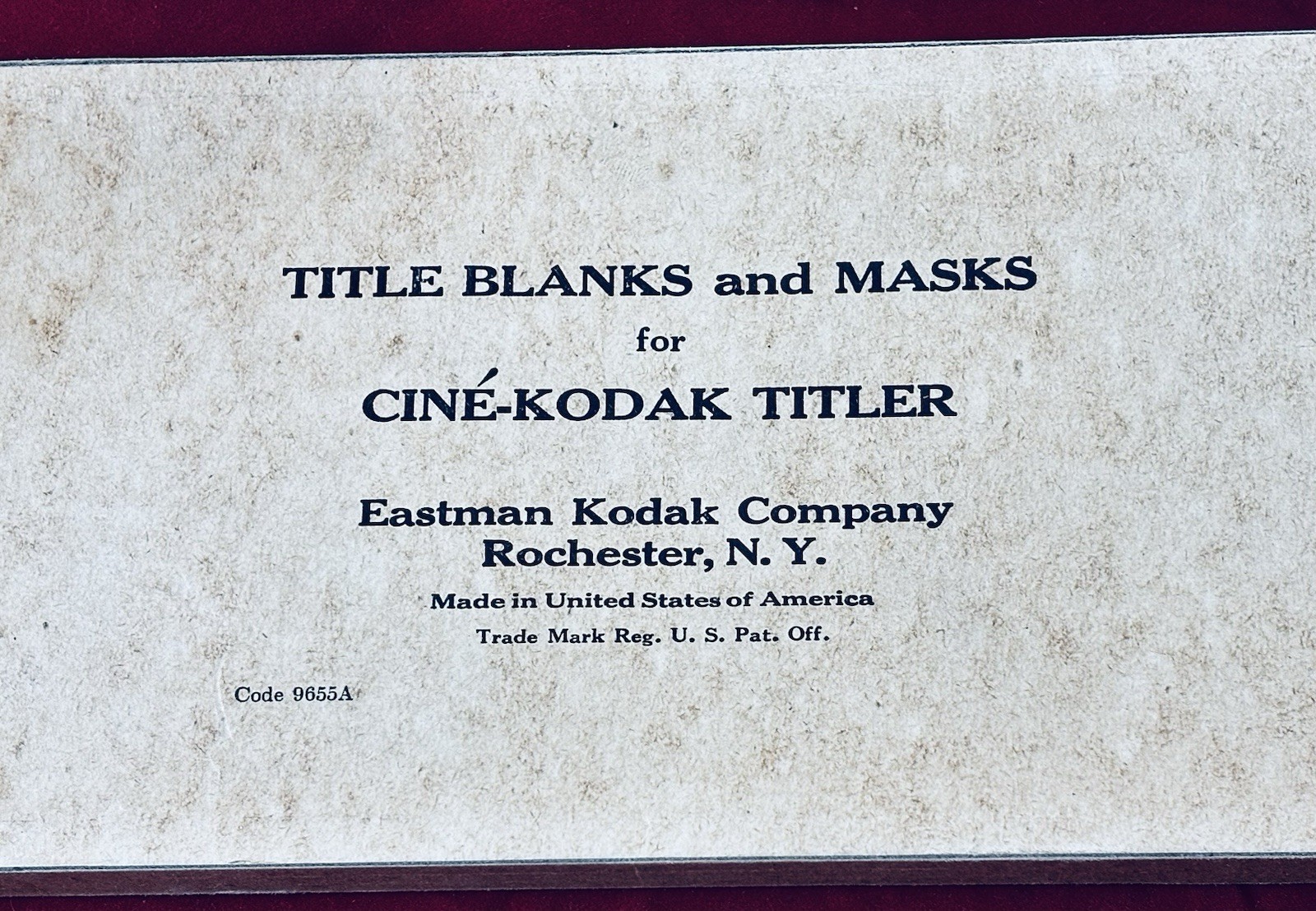 VINTAGE CINÉ-KODAK FILM TITLER W/BLANKS 8mm & 16mm MODEL MAGAZINE CAMERAS