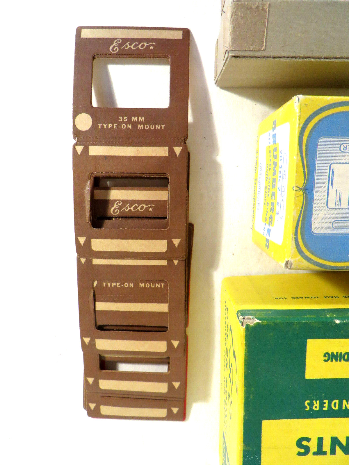 Vintage Brumberger Metal Slide Binders & Esco 2×2 for 35mm w/Glass Large Lot