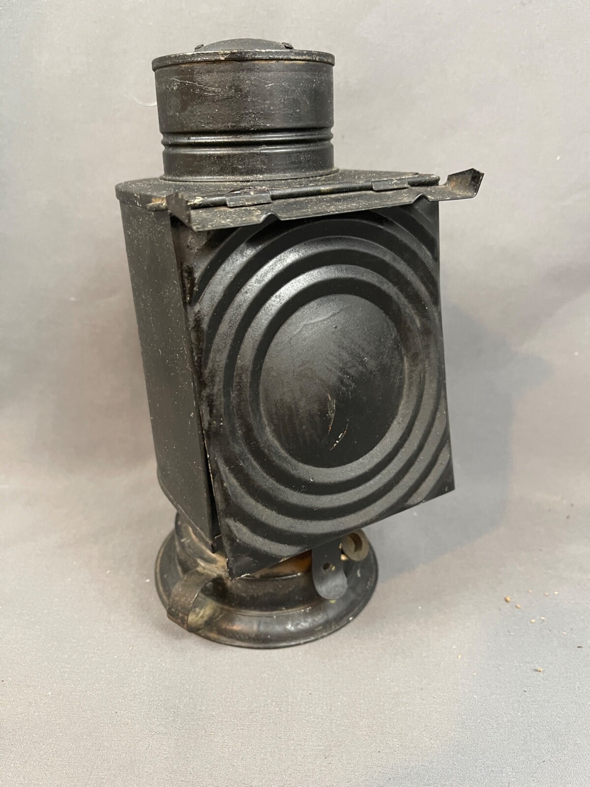 Antique Unique Lantern Oil Red Glass Darkroom Very Complete Nice 2795
