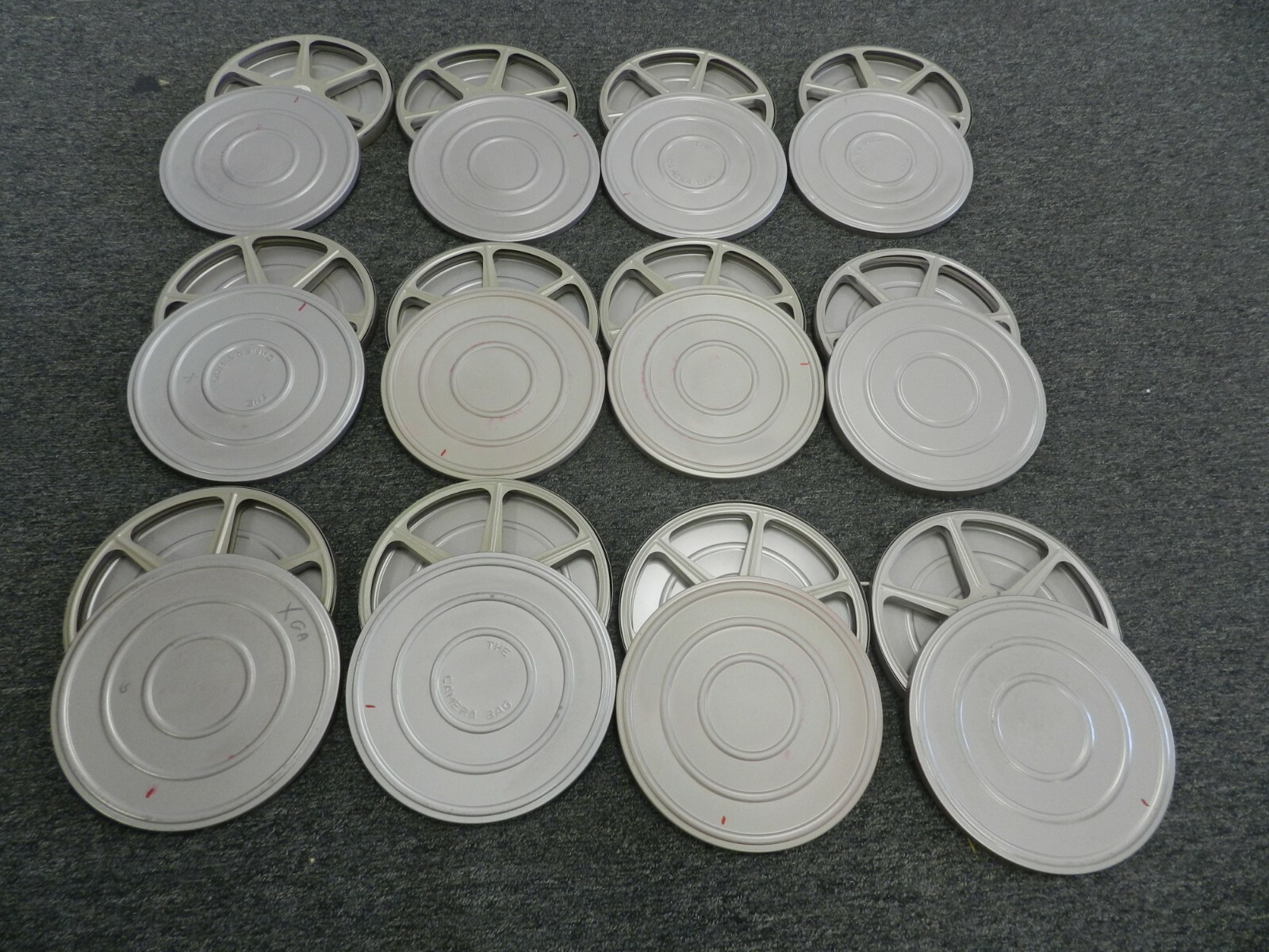 12 Sherer 7″ 8mm Reels w/ canisters in Metal Case