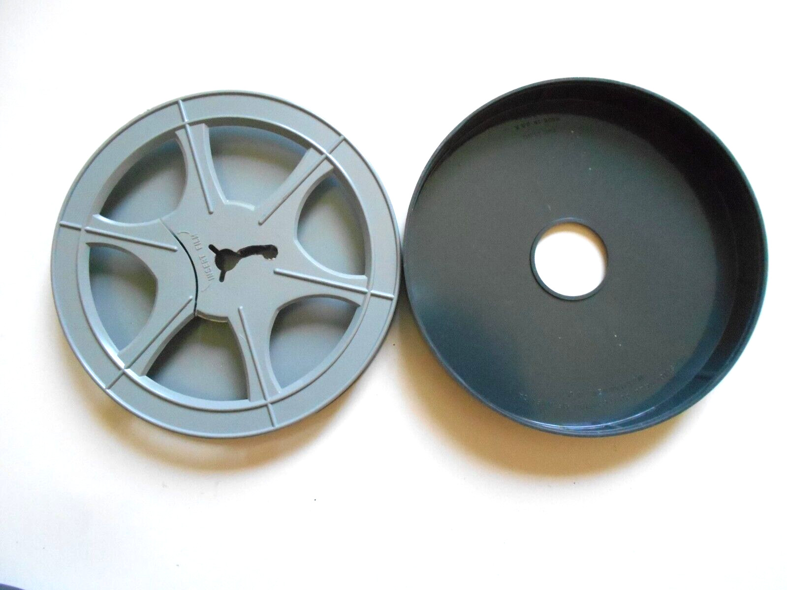 3 – Unbranded Regular 8mm 200 ft. Gray Plastic reels in case