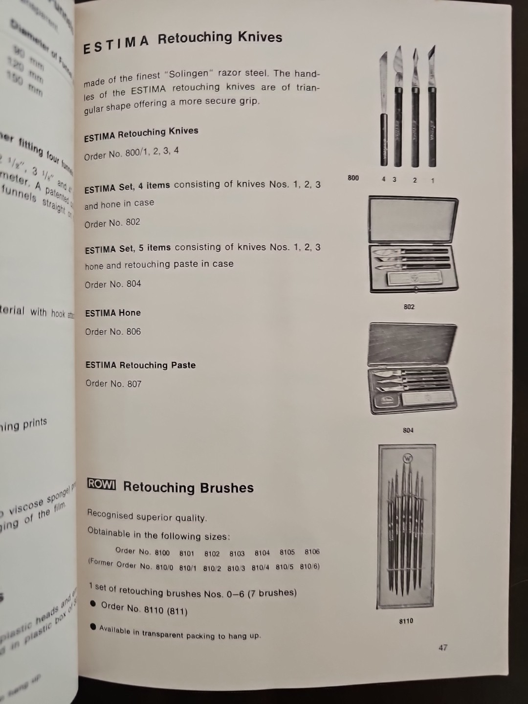 Vintage Rowi International Photo and CINE Accessories Booklet