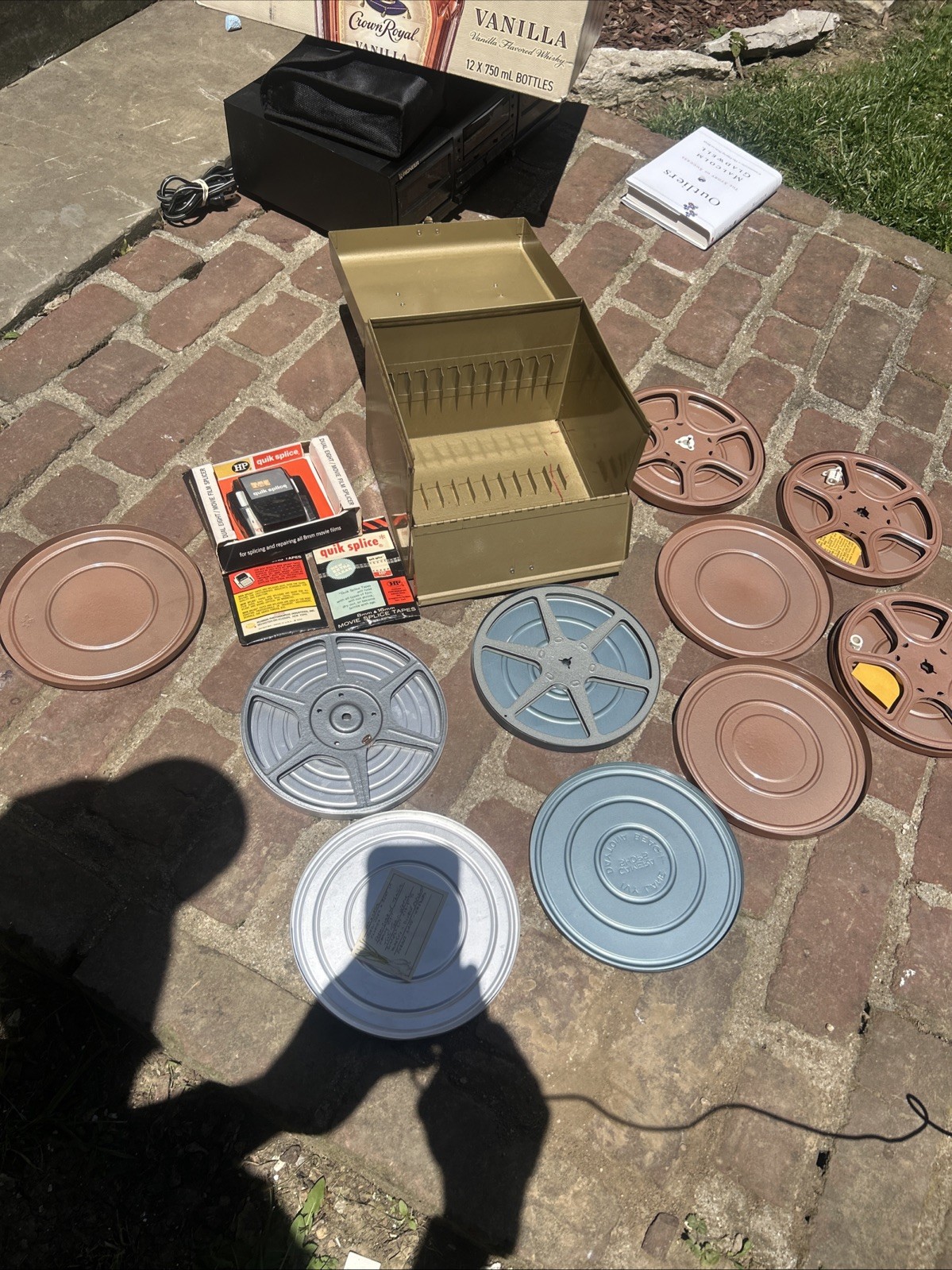 HP Quik Splice (5) Super 8 Film Reels And Cans Goldberg Dual 8 Film Reels