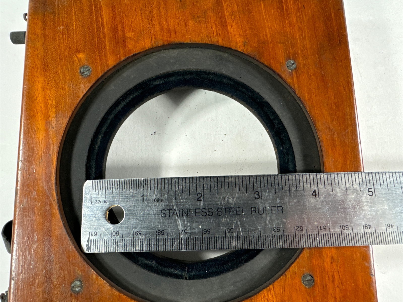 3.5in Thornton PIckard Patent Time Roller Wooden Shutter for Brass Barrel Lens