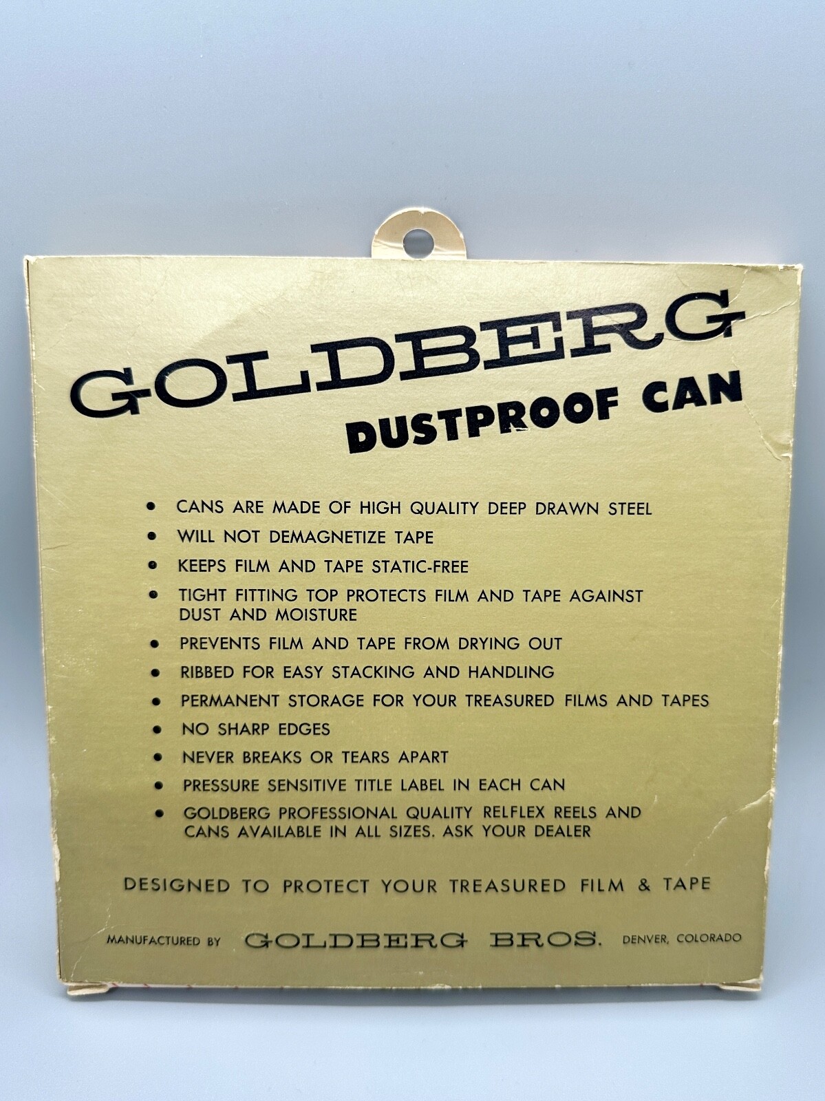 New Vintage Goldberg 400ft 8 MM Super 8 MM Film Dustproof, 7 1/4″ Magnetic tape