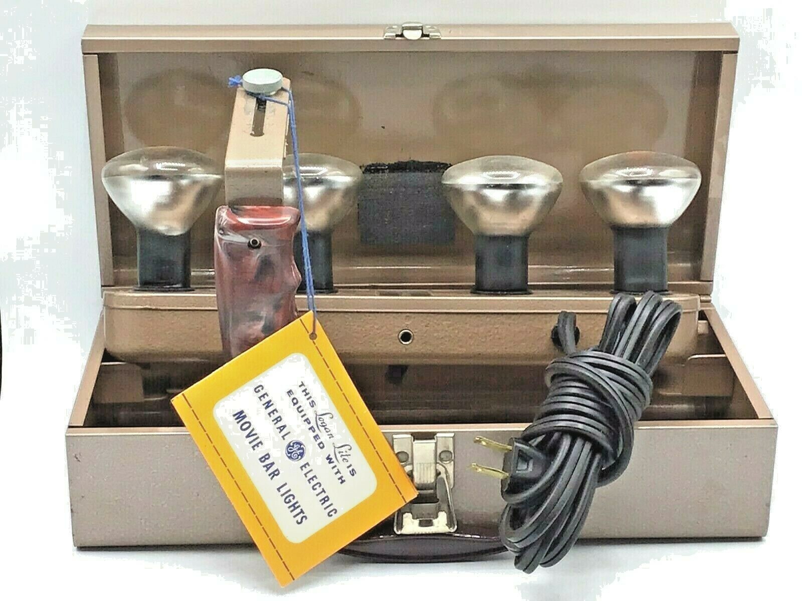 LOGAN Mini Movie Light Box Bar detachable Lucite handle in Case & 4 bulbs works