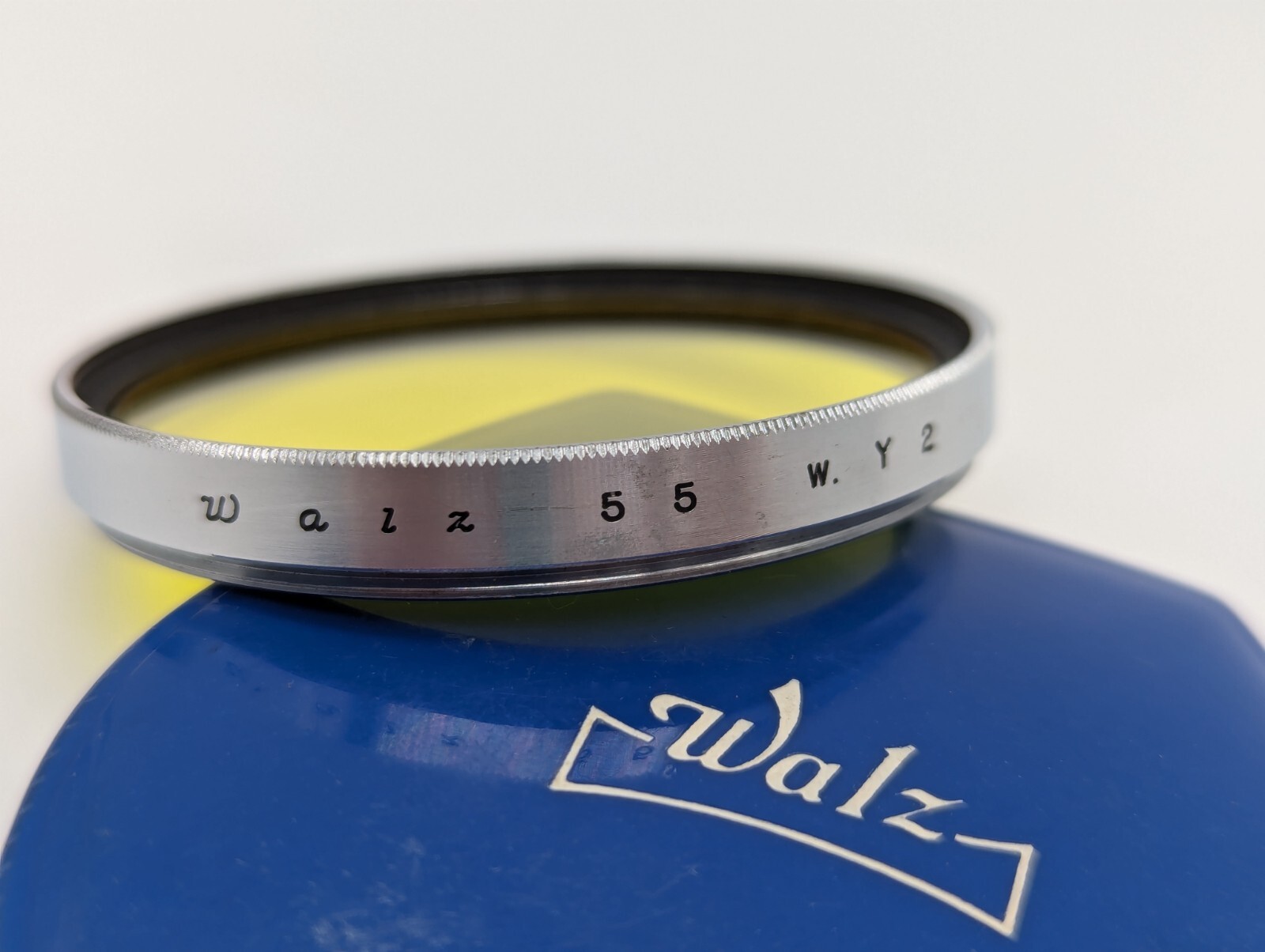 Walz 55mm w. Y2 Yellow Screw-In Lens Filter For Black & White Film MadeIn Japan