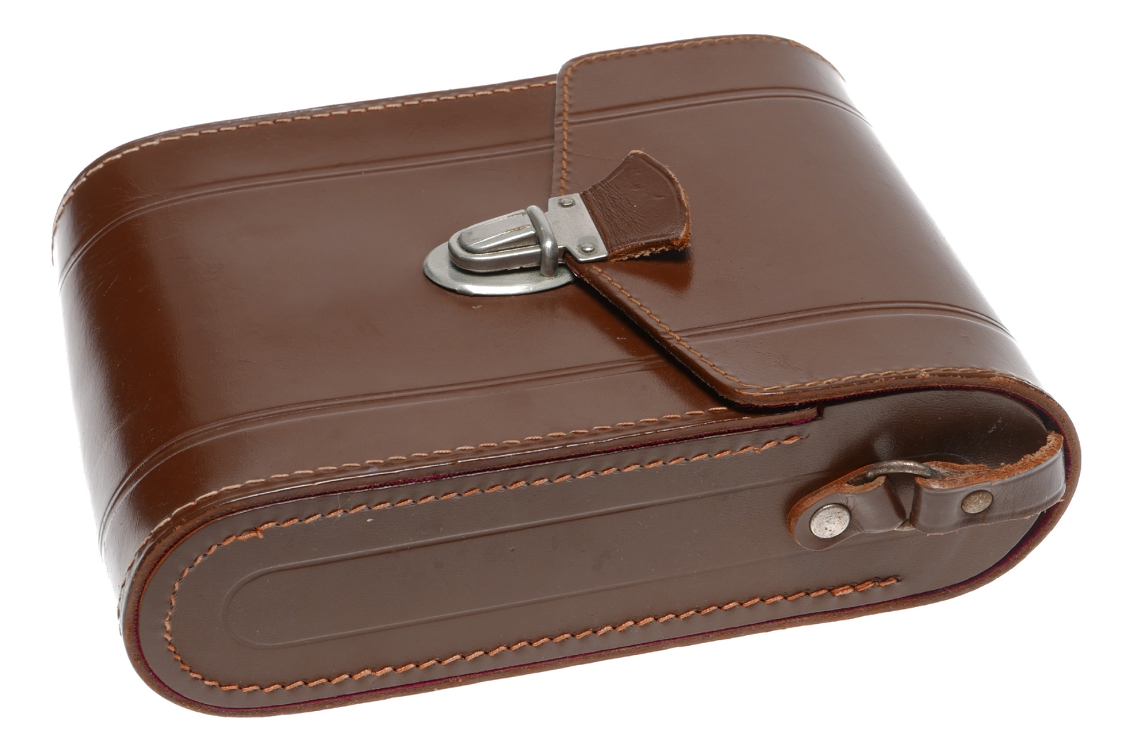 beautiful tan vintage film camera antique leather case and strap