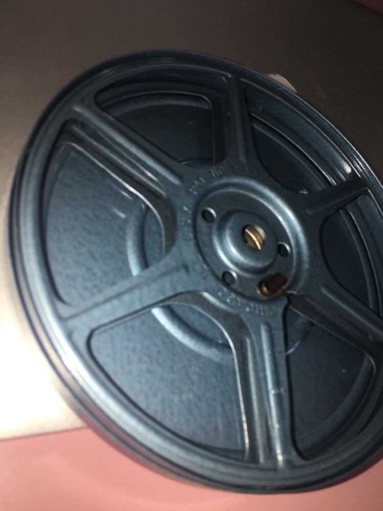 💕Vintage Film Reel 8mm Reel Blue METAL 200 Ft COMPCO Chicago USA 💕Art Project