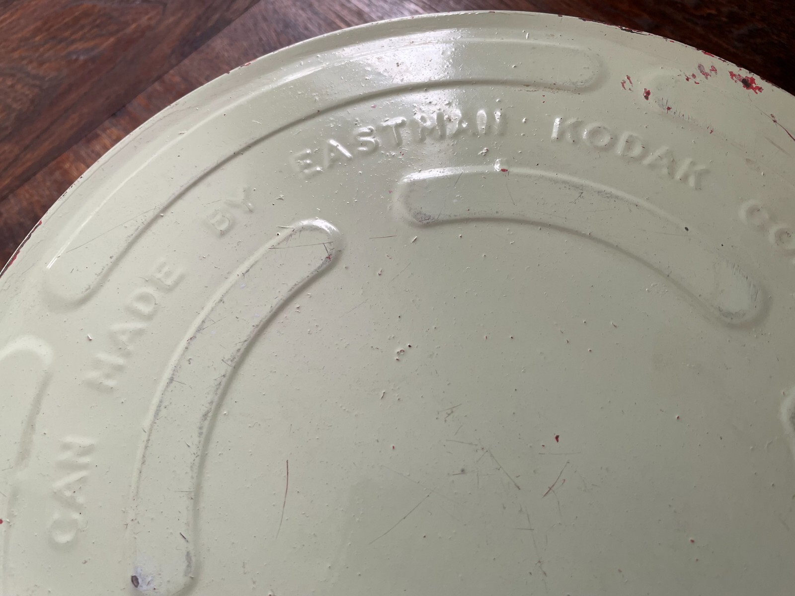 Retro Green KODAK EASTMAN COMPANY Rochester 10 1/4 Film Reel Metal Canister Vtg