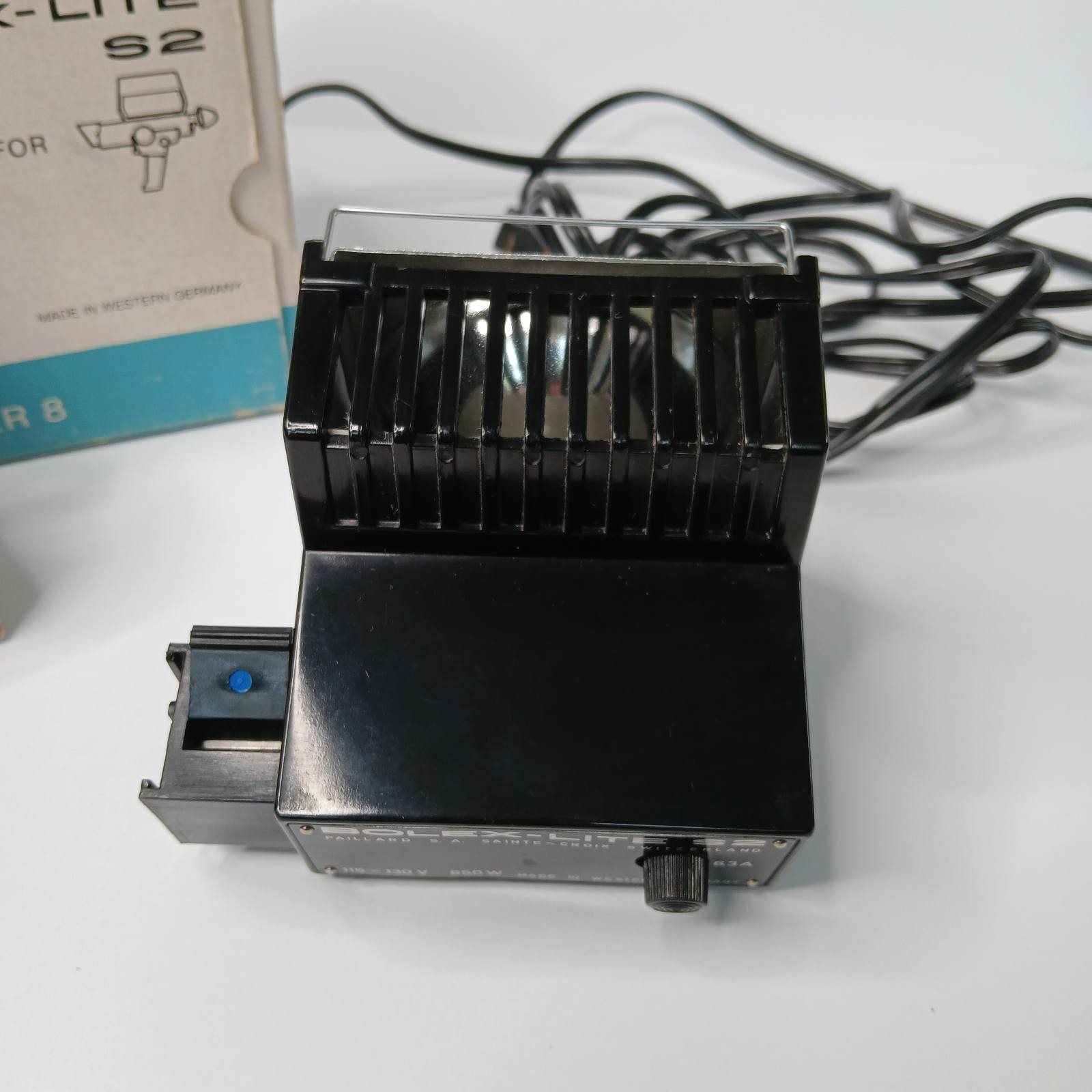 Vintage Bolex – Lite S2 Super 8 Camera Light 650 W W/ Bulb & Box Tested Works