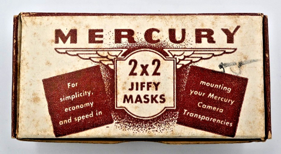 Vintage Mercury 2×2 Jiffy Masks (Universal Camera Corporation)