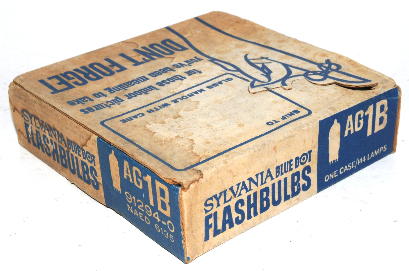 Sylvania Blue Dot Flash Bulbs AG1B – 1 Case in Original Box 1 Case 12 boxes.