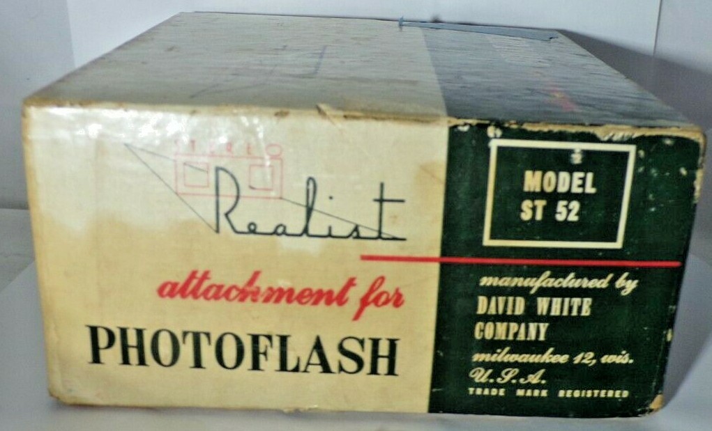 Box For Stereo Realist Attachment for Photoflash~David White Company