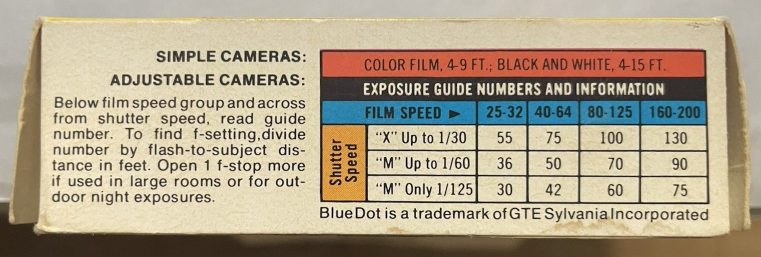 Vintage Sylvania Blue Dot Flashbulbs & Flashcubes Lot of 3 Boxes 36 Flashes NOS