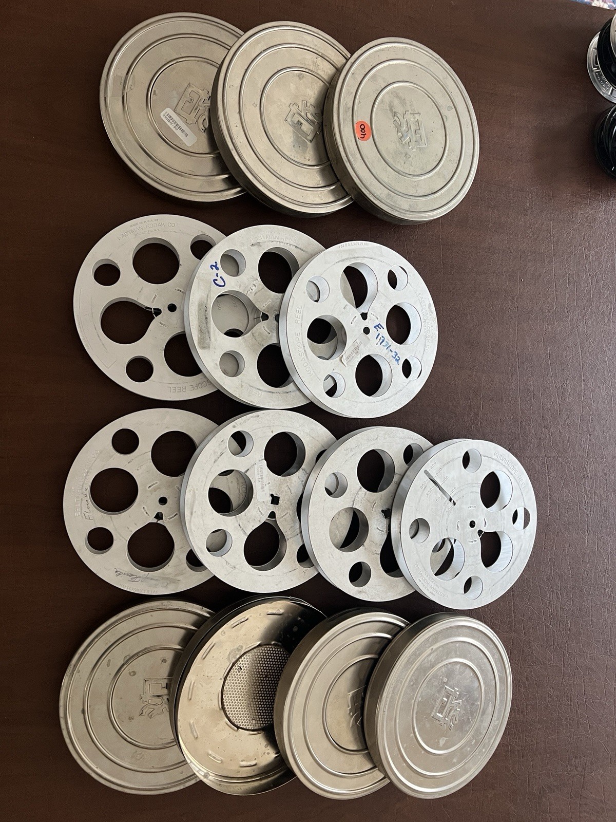Seven Kodascope Reels and ECC Canisters From 1920-1940. Vintage