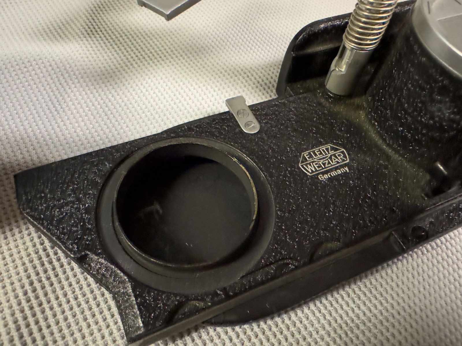 Leitz Wetzlar Leica Camera Focusing Slide (M39) and Elmar 5cm Helical Focus mnt.