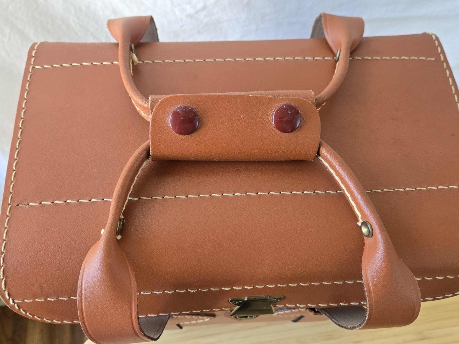 Vintage Diamond C515 Camera Bag Brown Genuine Leather Made in USA