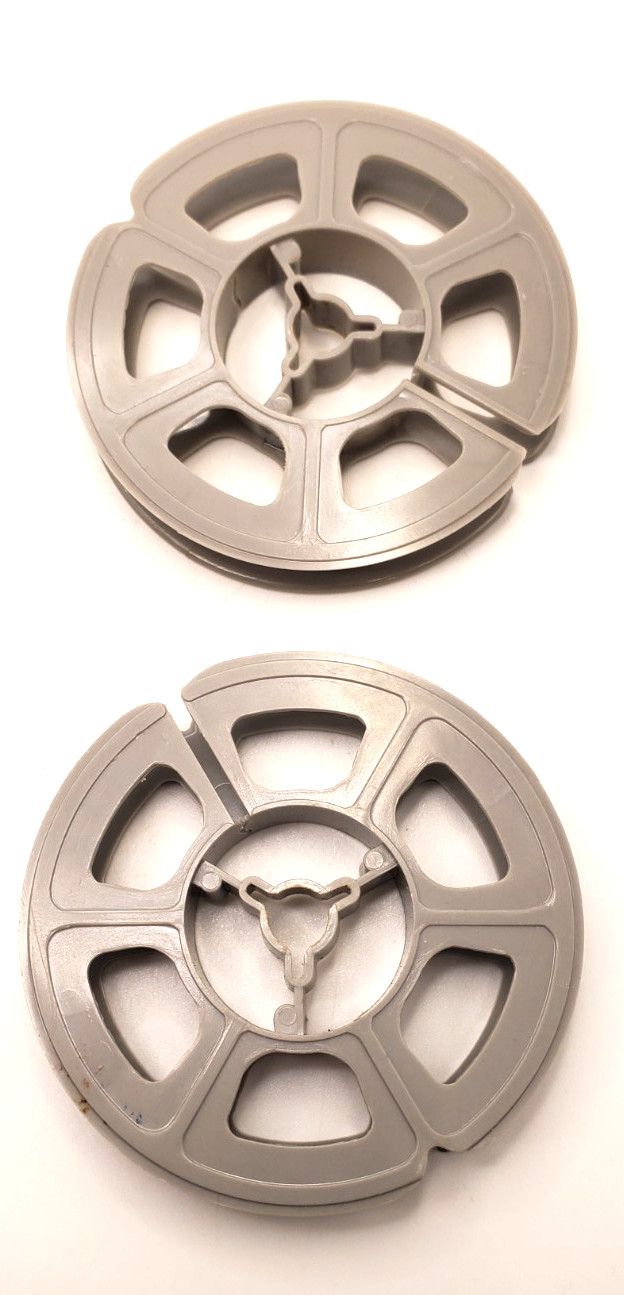 5 Count 3″ Plastic Reels for 8mm Film MADE IN USA vintage