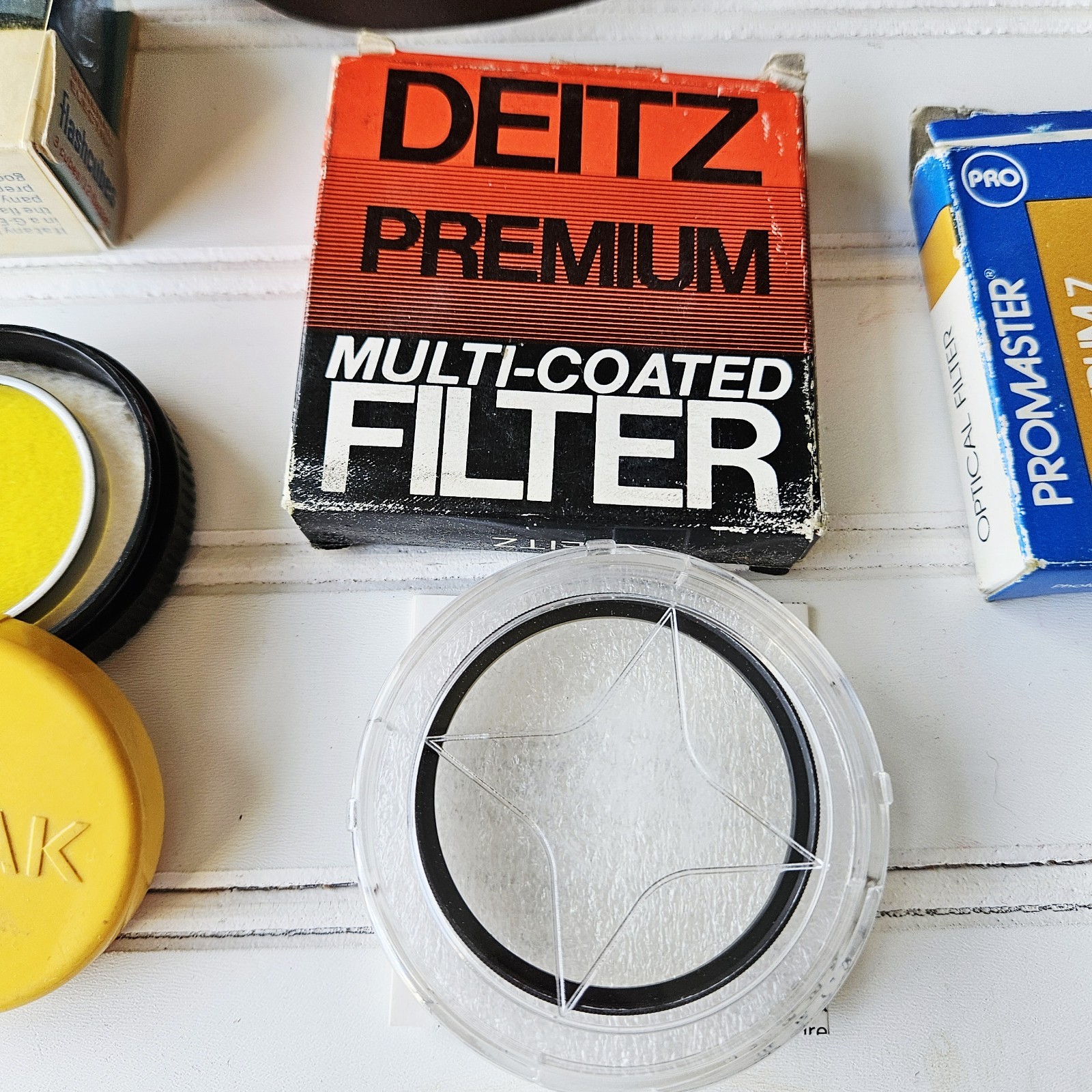 Vintage Film Camera Lens Filter & Accessory Lot Tiffin Kodak Deitz Promaster