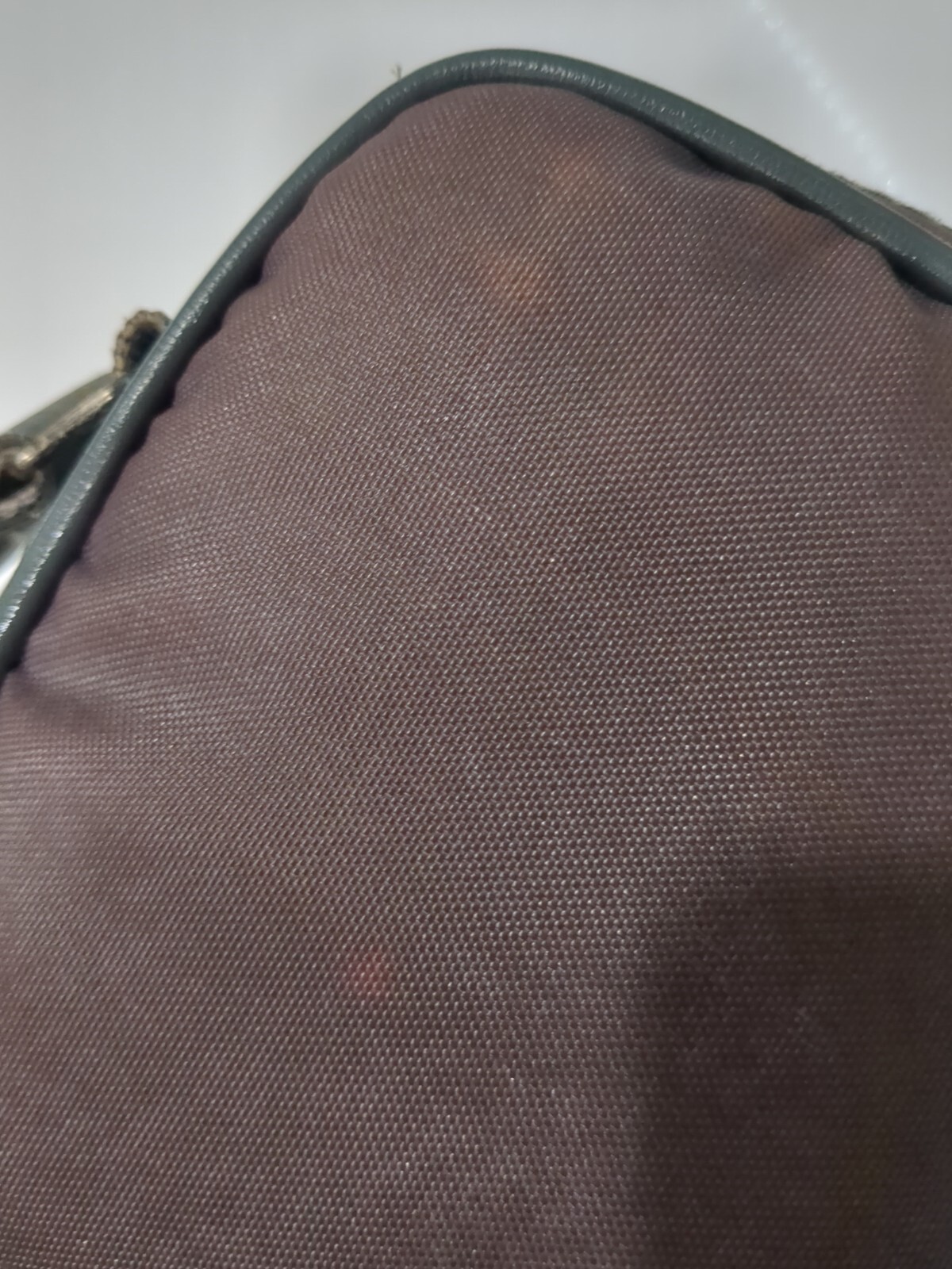 Vintage Canvas Camera Case Shoulder Bag w/ Opti Zippers Green made in Taiwan