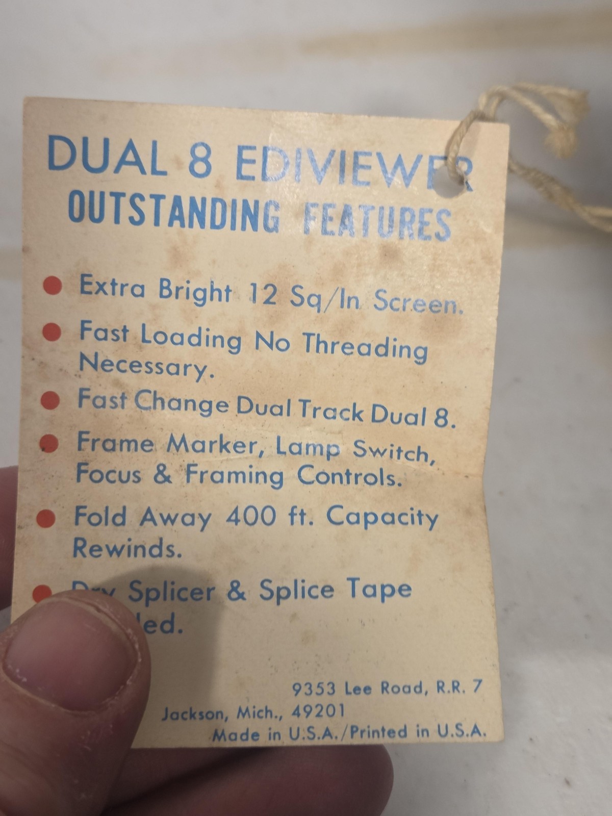 Vintage Baia Dual 8 Ediviewer II Super 8 Film Editor Viewer Mark II Made In USA