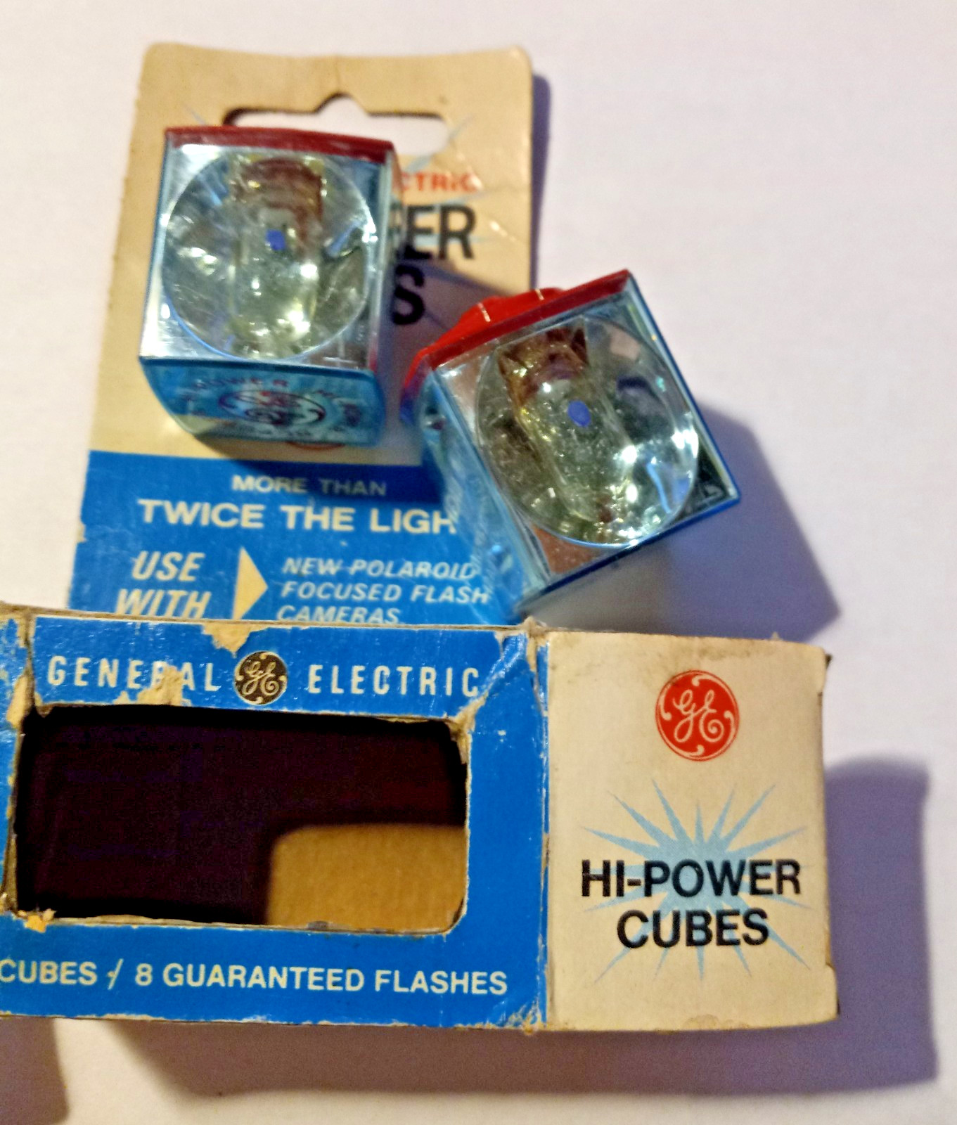 Vintage General Electric Hi Power Flash Cubes 2 Packs Polaroid Cameras GE USA