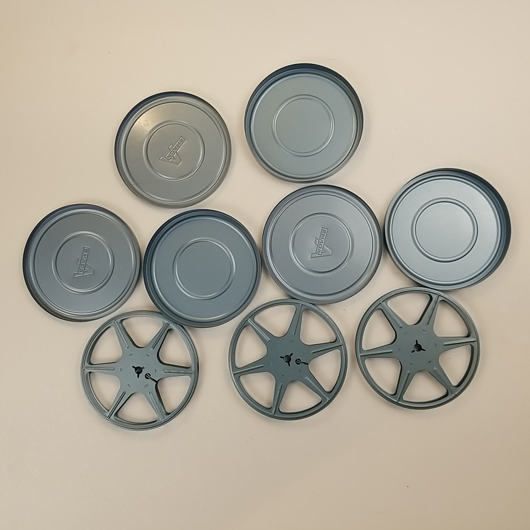 Vintage Movie Super 8mm Storage Case Box 12 Slots 3 Metal Adams Reel Cans 1960s