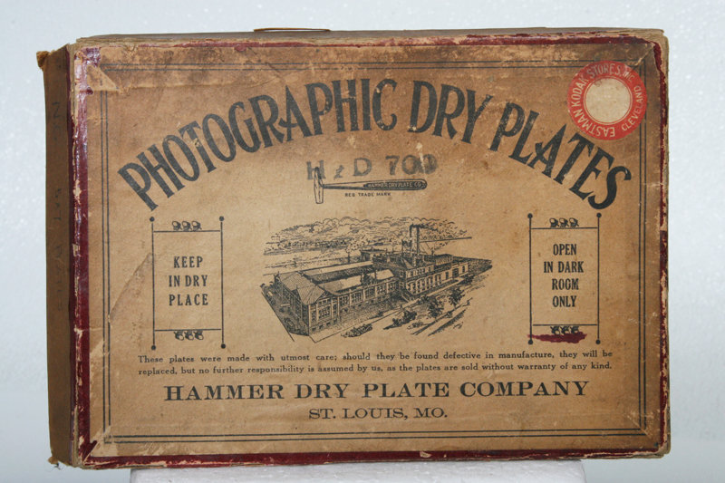 antique Hammer Dry Plate Co. Photographic Dry Glass Plates Box film vintage 5×7
