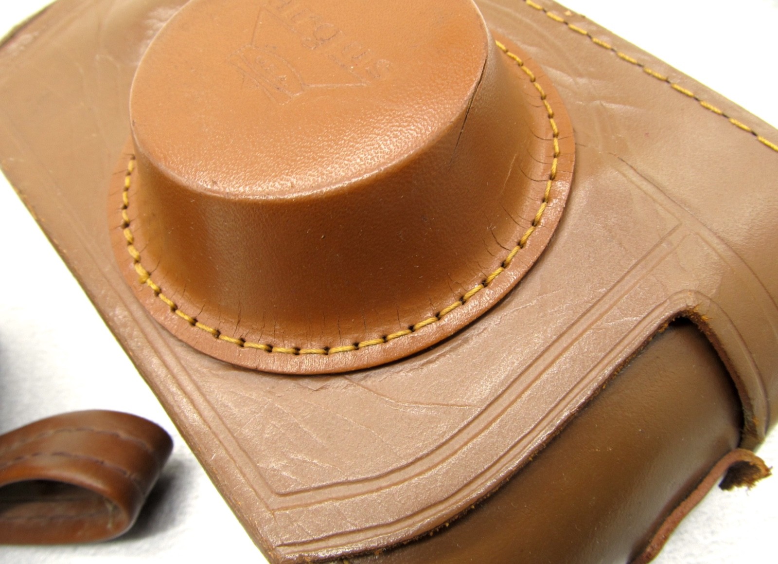 Lot 2 Vintage Camera Cases Light Brown Leather 1 Top Grain Cowhide Argus & Kodak