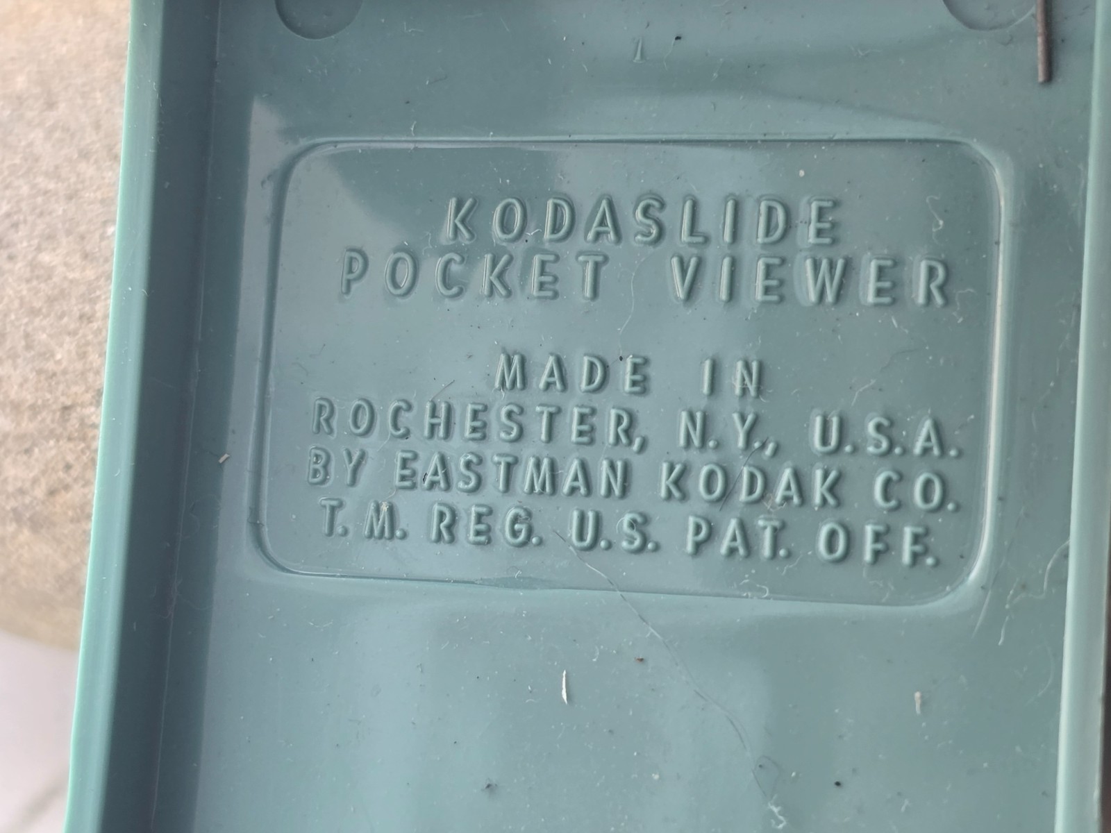 Vintage Kodak Kodaslide Pocket Viewer Slide Turquoise Made USA VG++ Condition