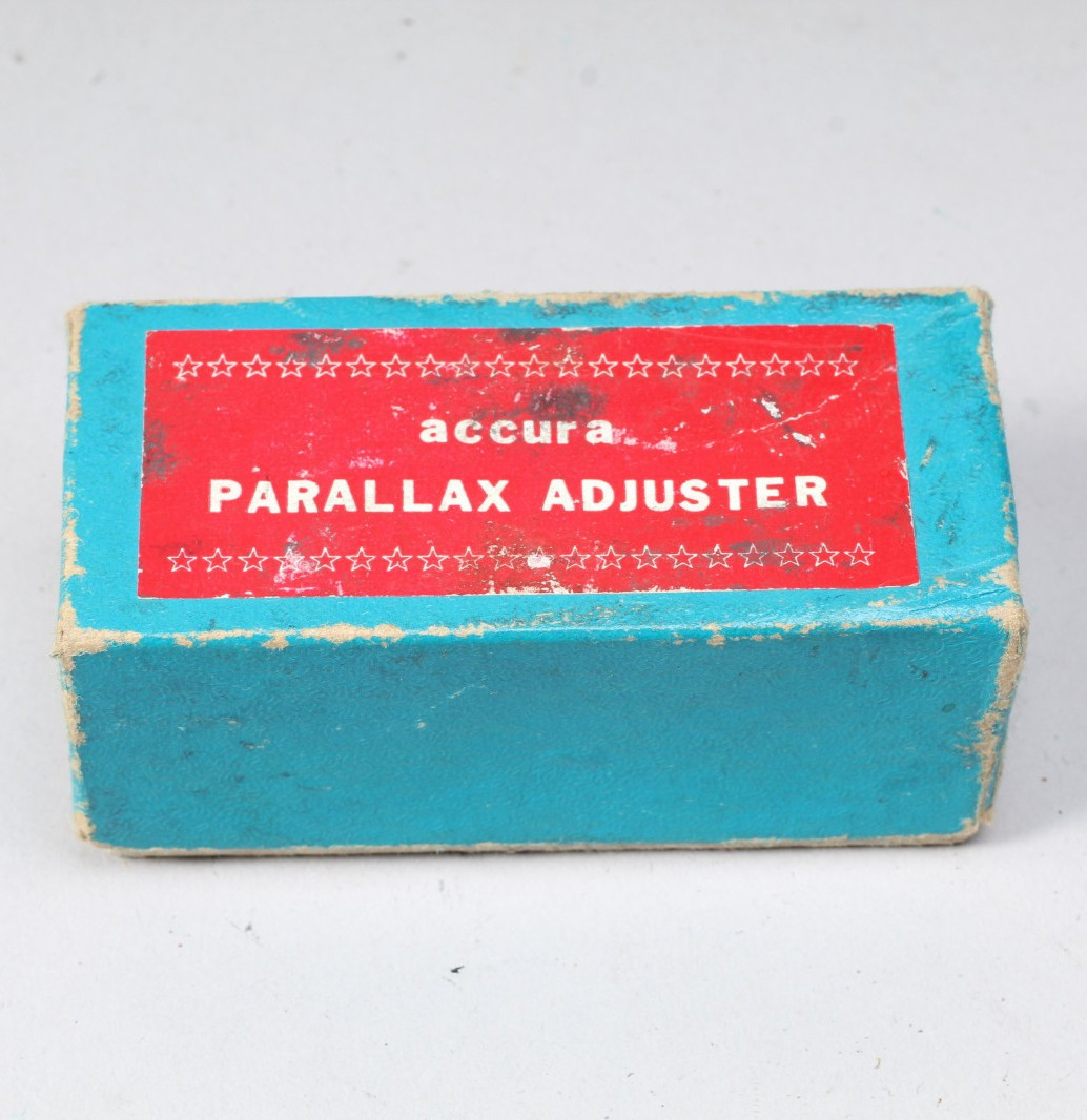 VINTAGE ACCURA PARALLAX ADJUSTER W BOX FOR TLR CAMERAS VERY CLEAN YASHICA ROLLEI