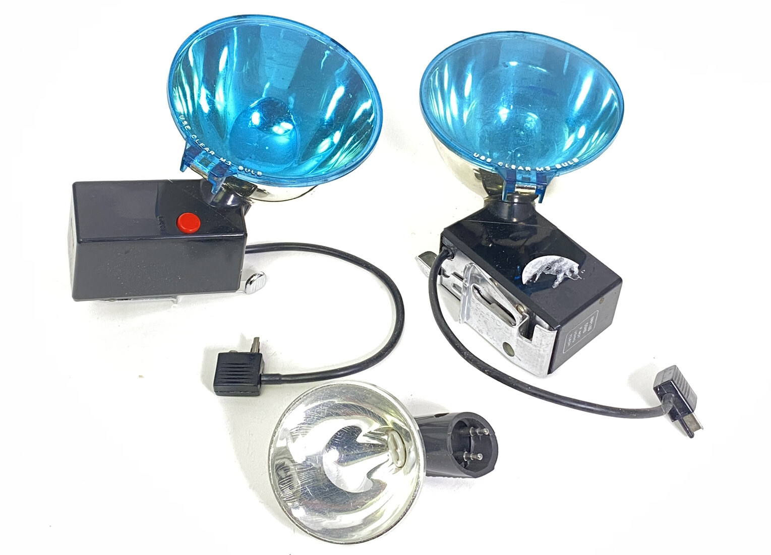 Lot Of 3 Vintage Polaroid Land Camera Flashes Flashgun 268 Flasher 256