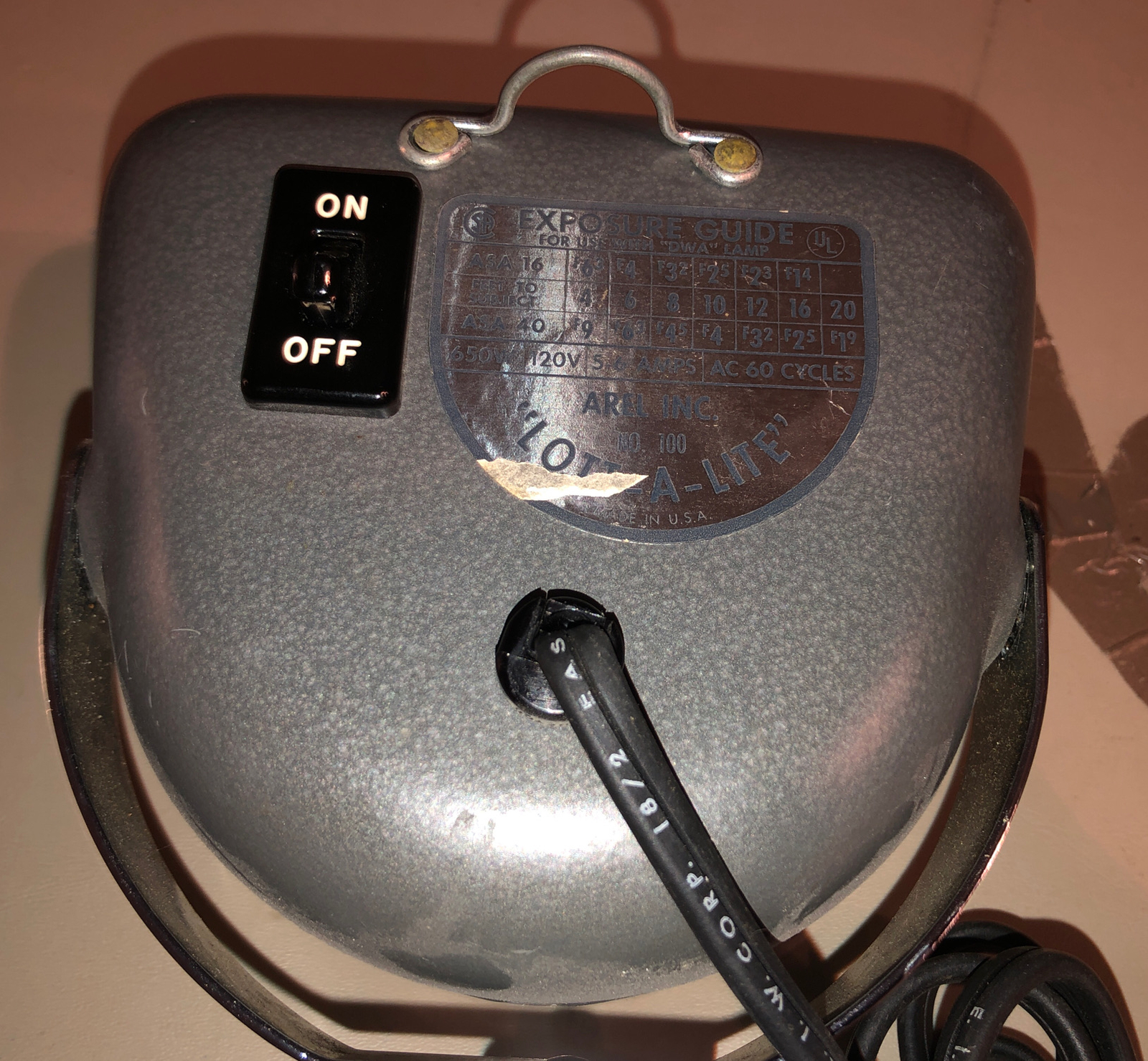 Used Vintage Lott A Lite Handheld Lamp