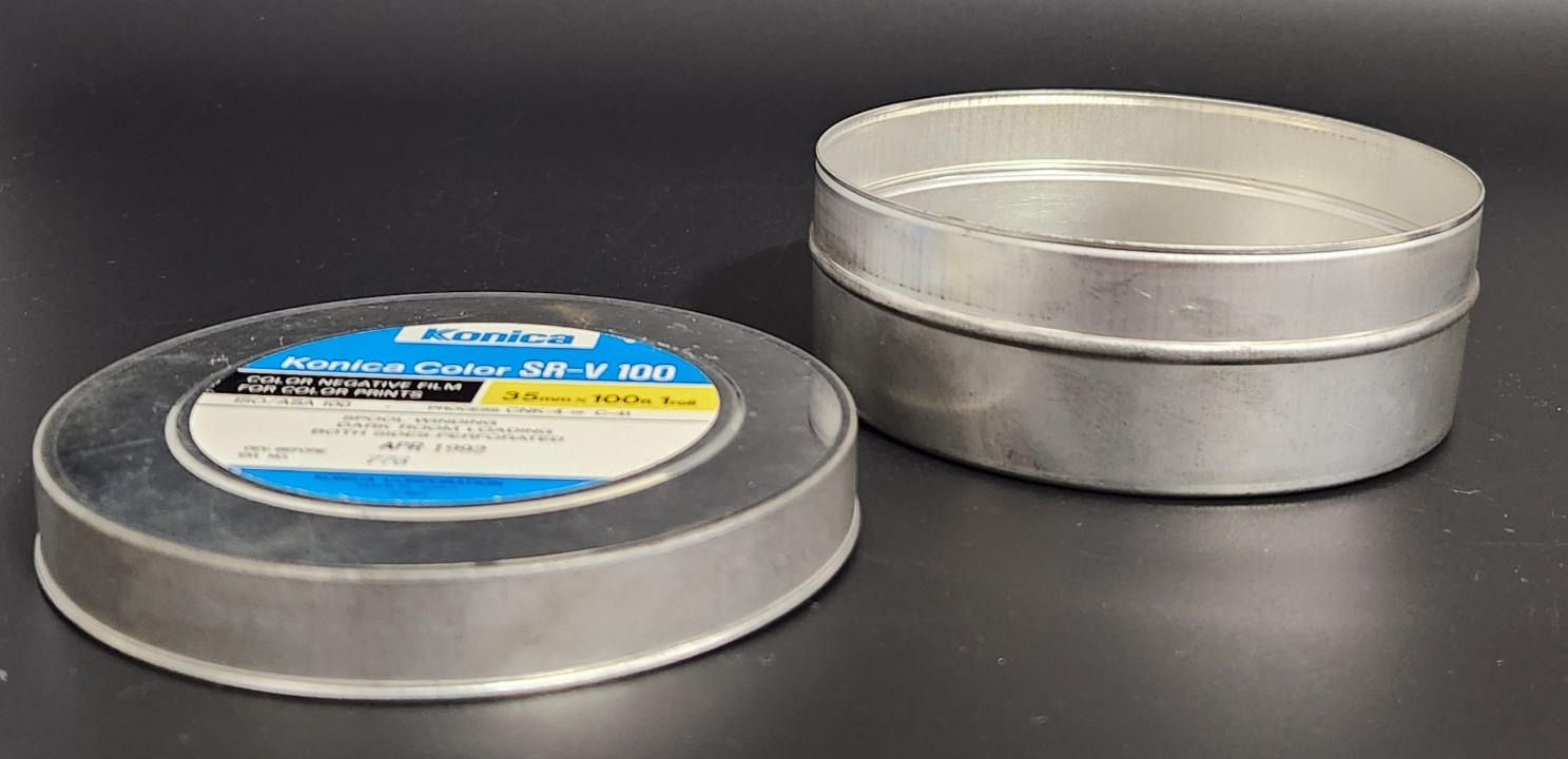 Pre-1992 EMPTY Konica Film Canister 4.5″ x 1.5″
