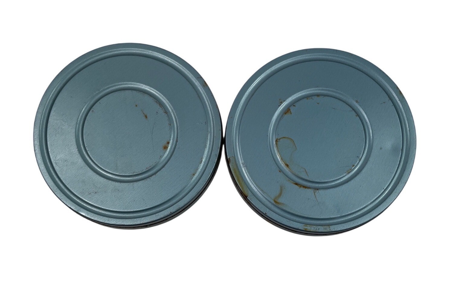 Vintage Malone Camera Stores Dayton Ohio Metal Film Canisters Set Of 2