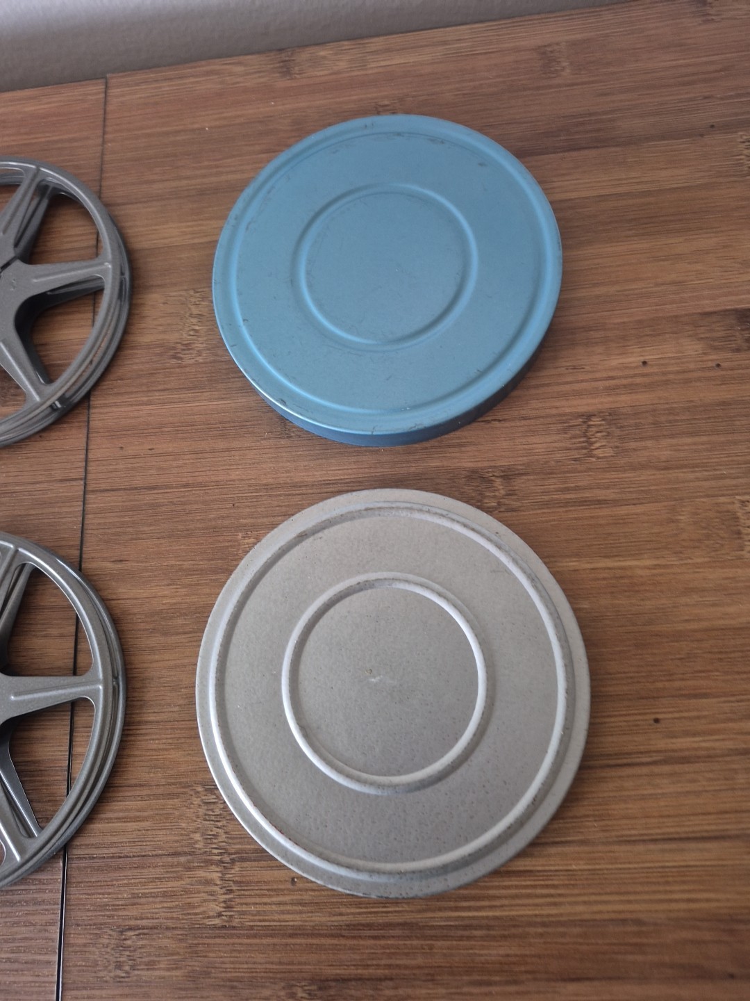 Vintage One 8mm 200 Ft 5 Inches Metal Movie Reels with Metal Case