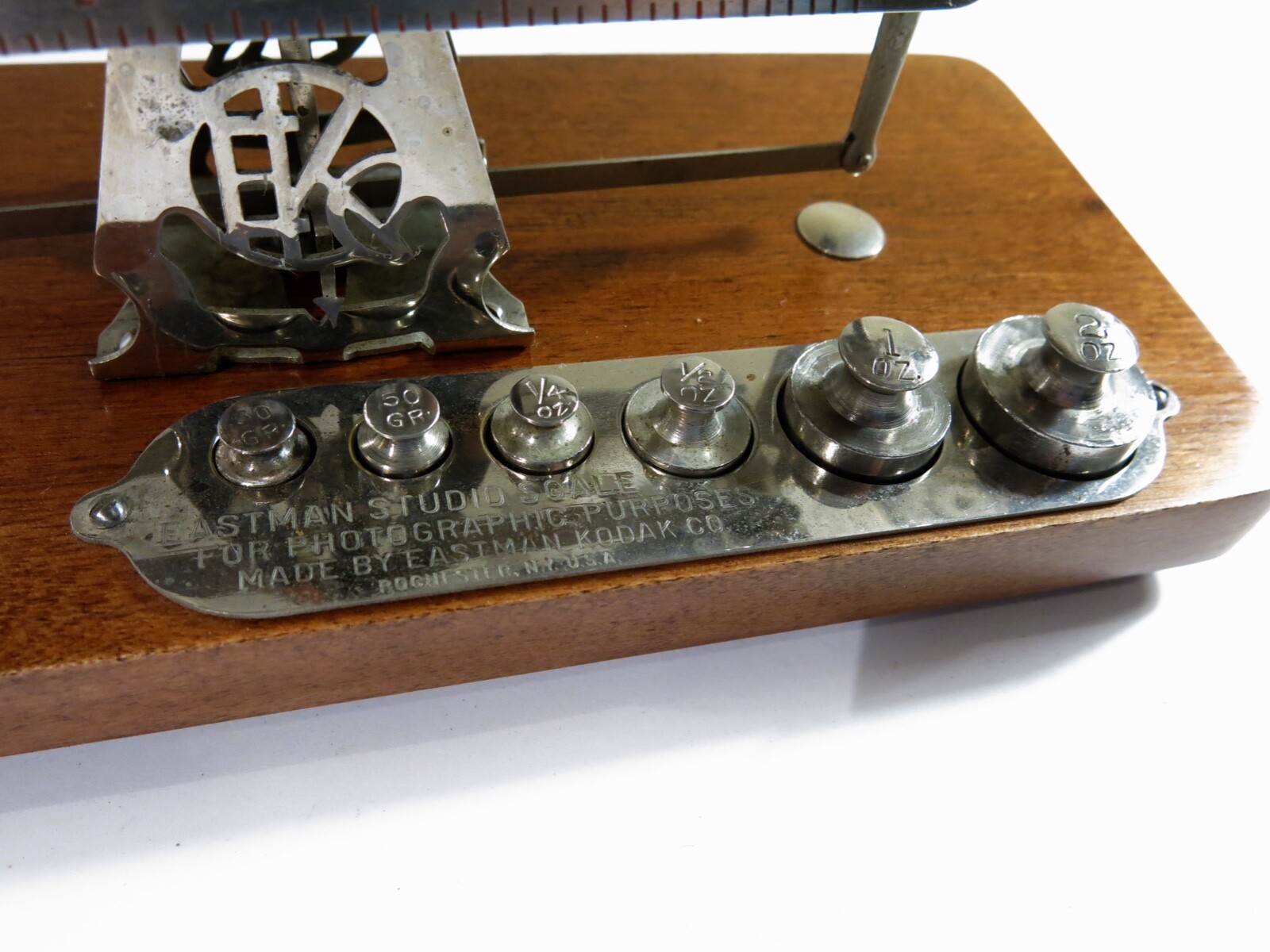 Antique Kodak Studio Scale with Weights — Refinished Base plus New Feet