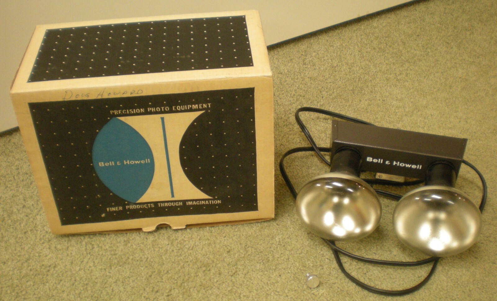 Vintage Bell & Howell Indoor Flood Light Bar Lamp For Movies TESTED WORKS