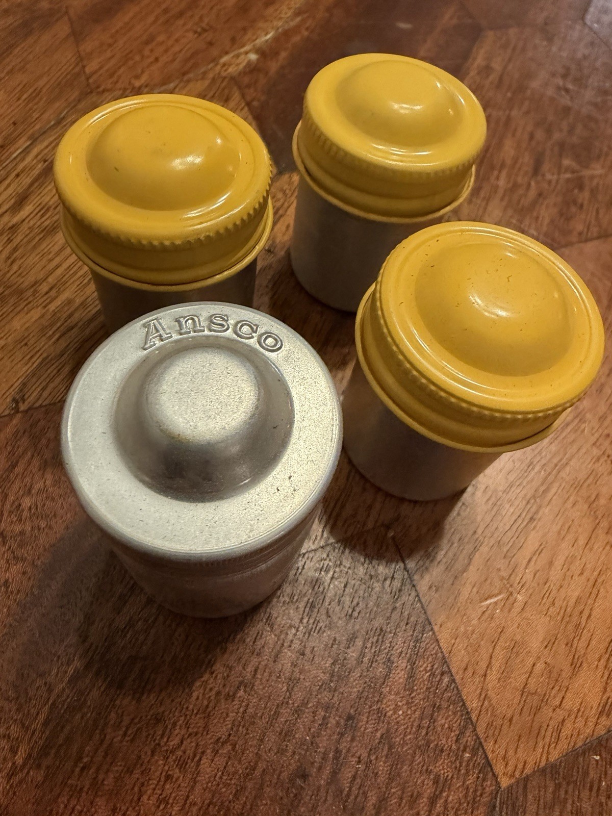 VINTAGE ANSCO FILM CANISTERS Lot Of 4