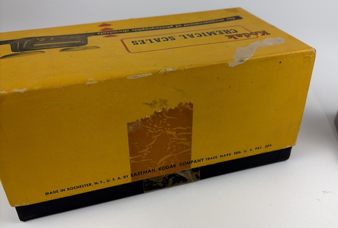 Vintage Kodak Chemical Scales with Box Measurement of Photographic Chemicals