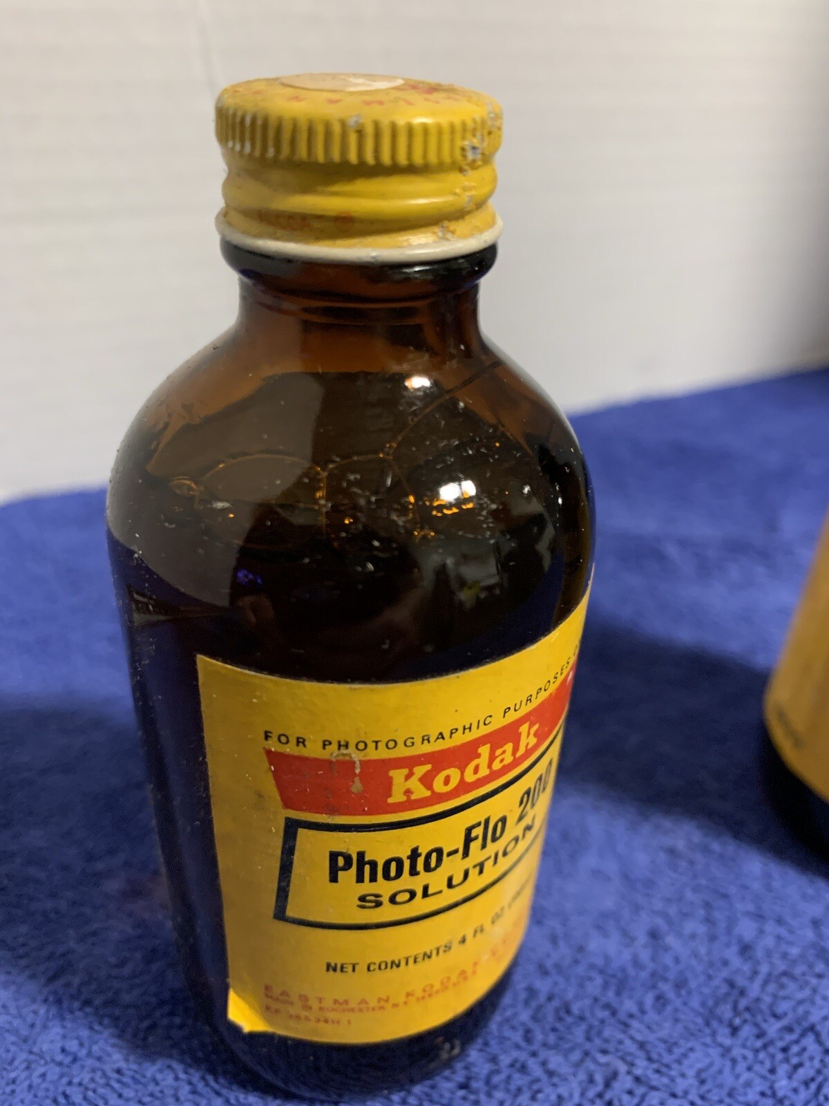 Vtg EASTMAN KODAK Film Cleaner B-359 6809 4oz Bottle & Photo-Flo 200 90% full