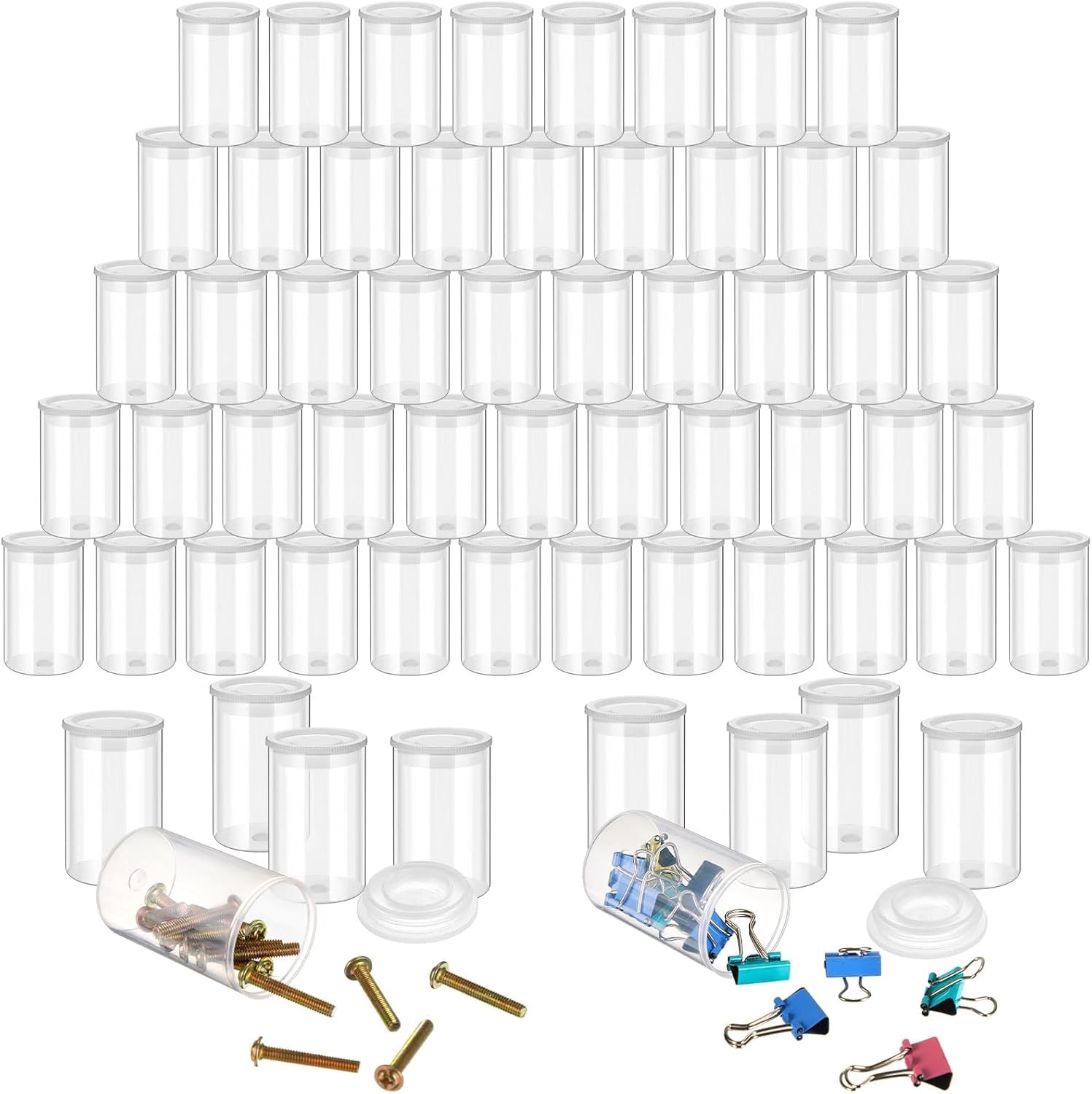 200 Pcs Plastic Film Canister Holder 35 mm Empty Camera Reel Containers Storage